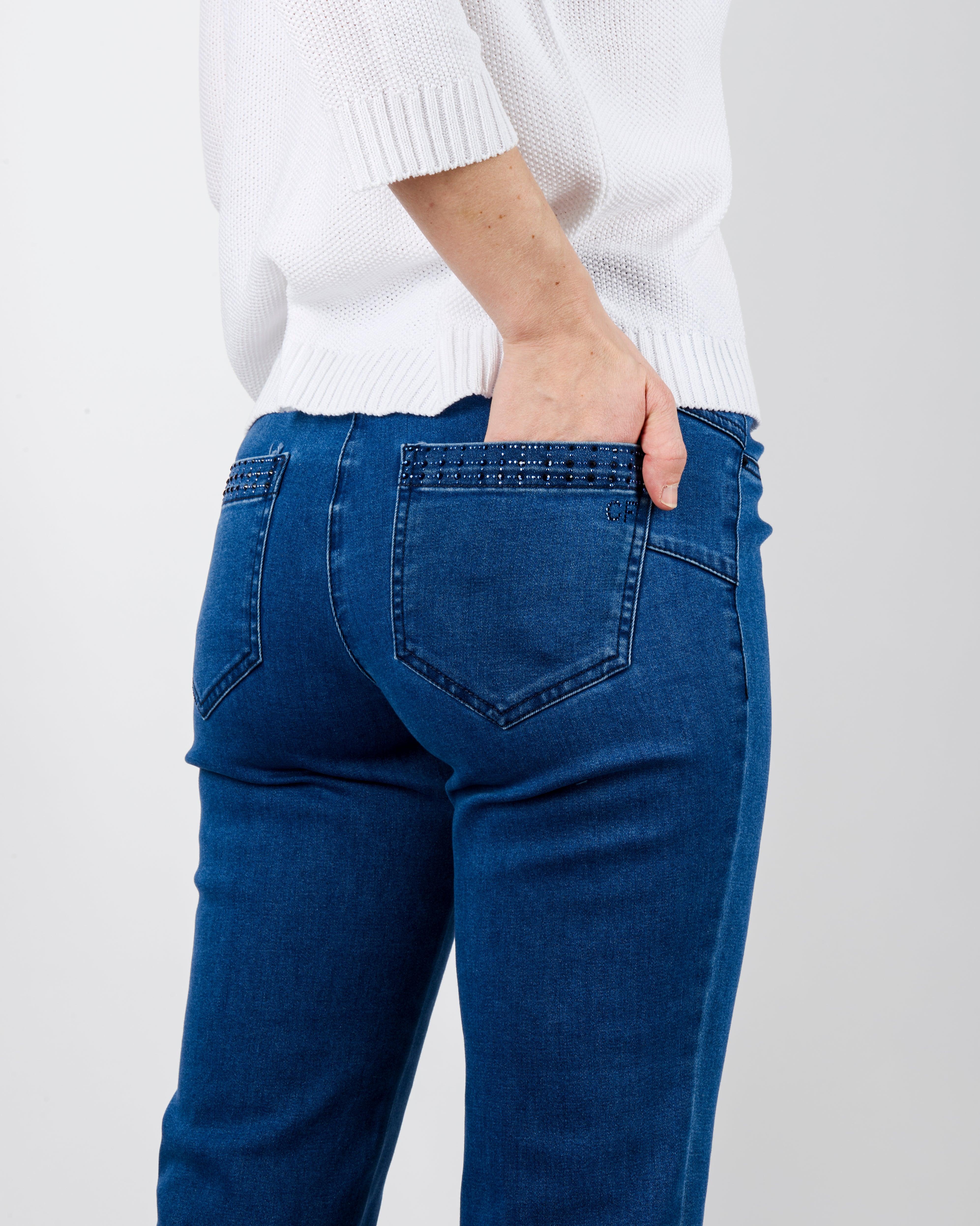 Jeans elastico in vita 13806