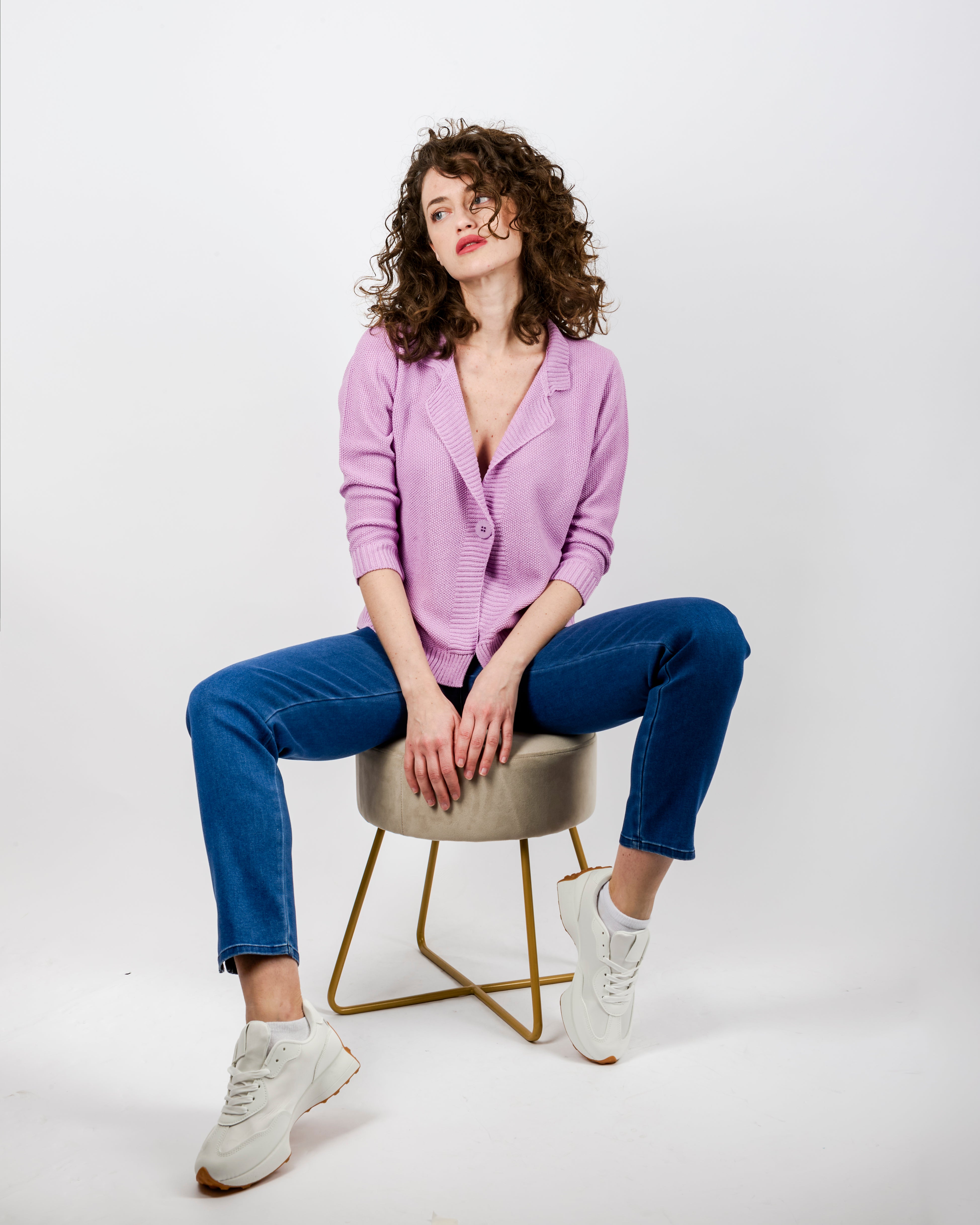 Giacca in cotone bottone stondata 1768