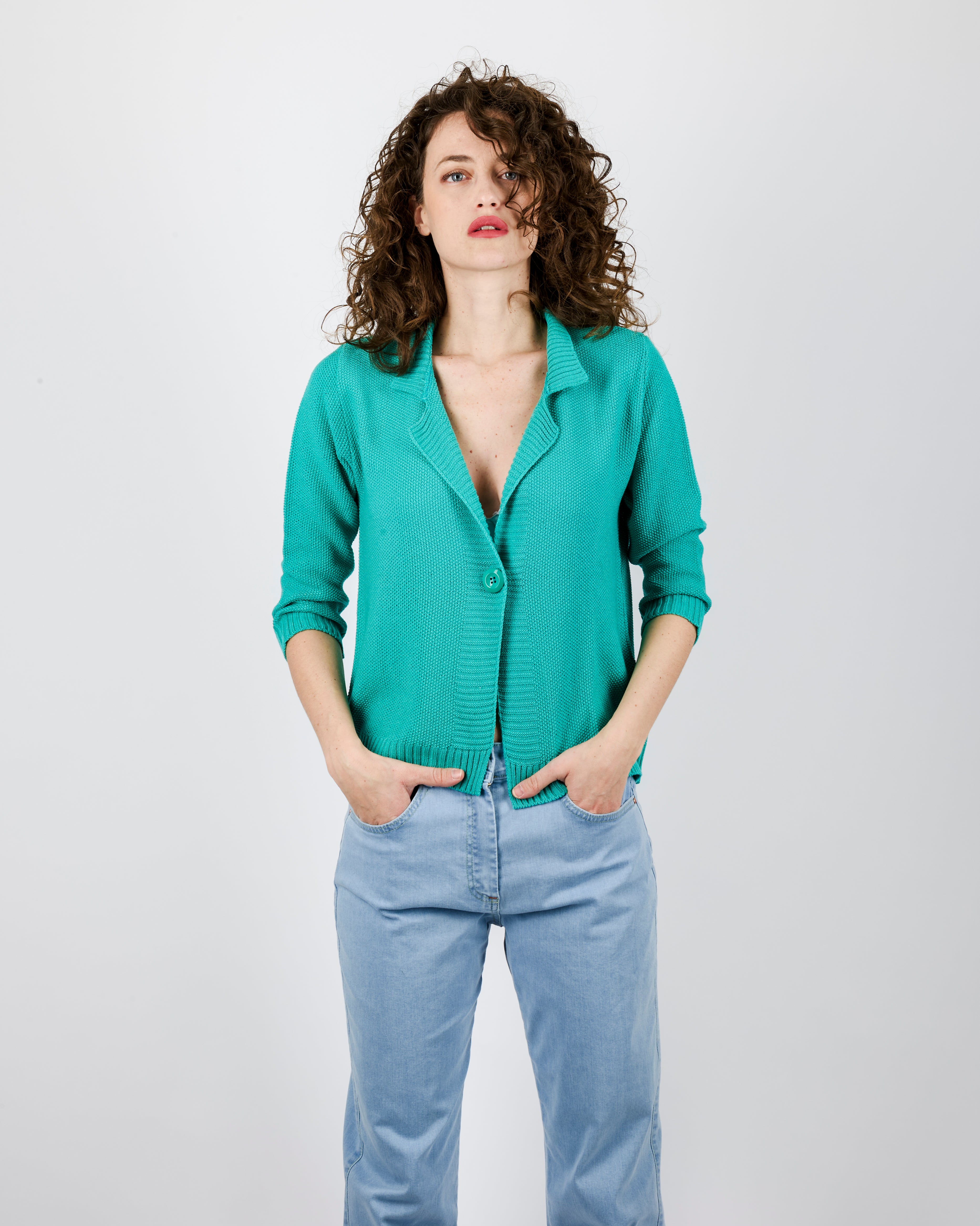 Giacca in cotone bottone stondata 1768