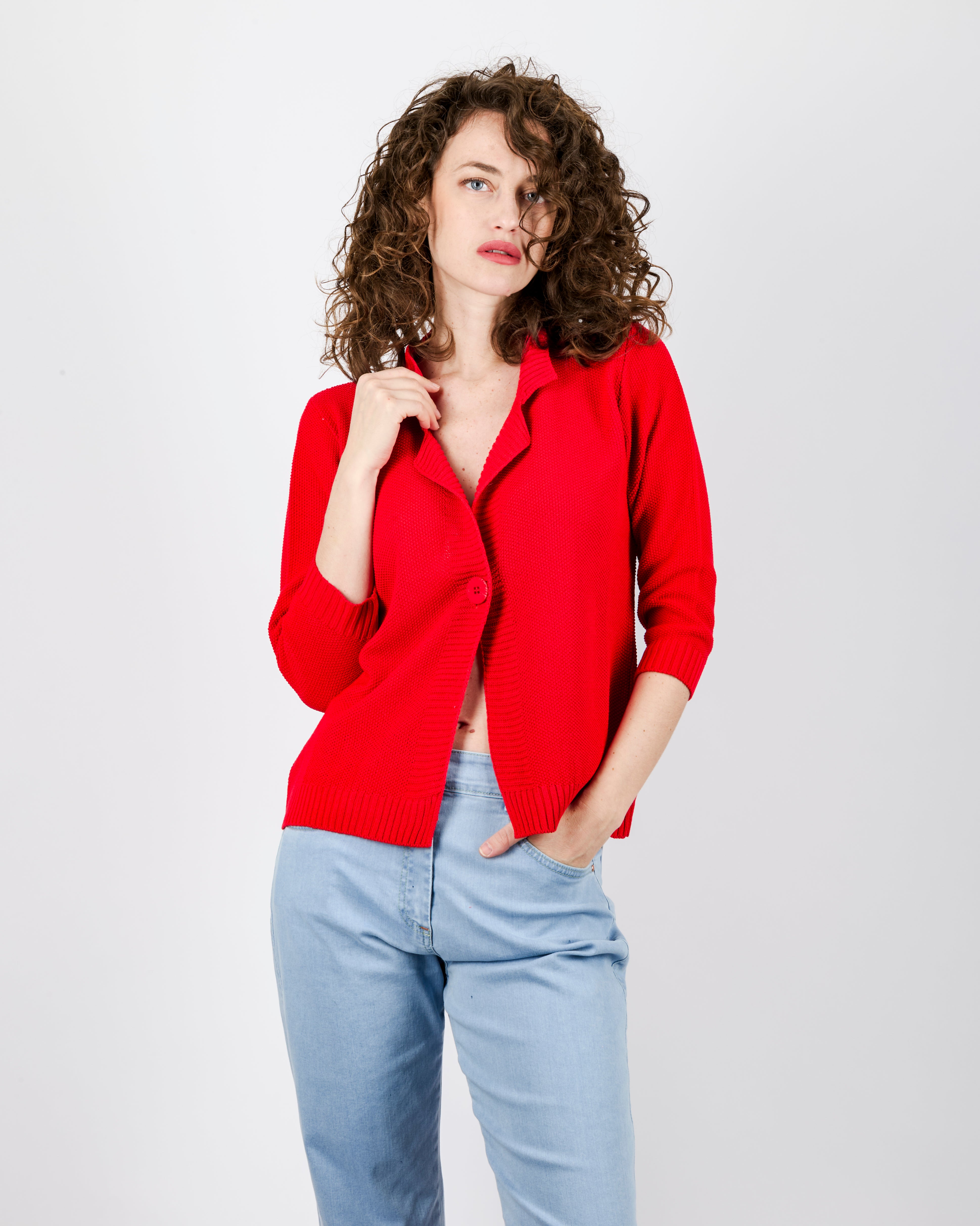 Giacca in cotone bottone stondata 1768