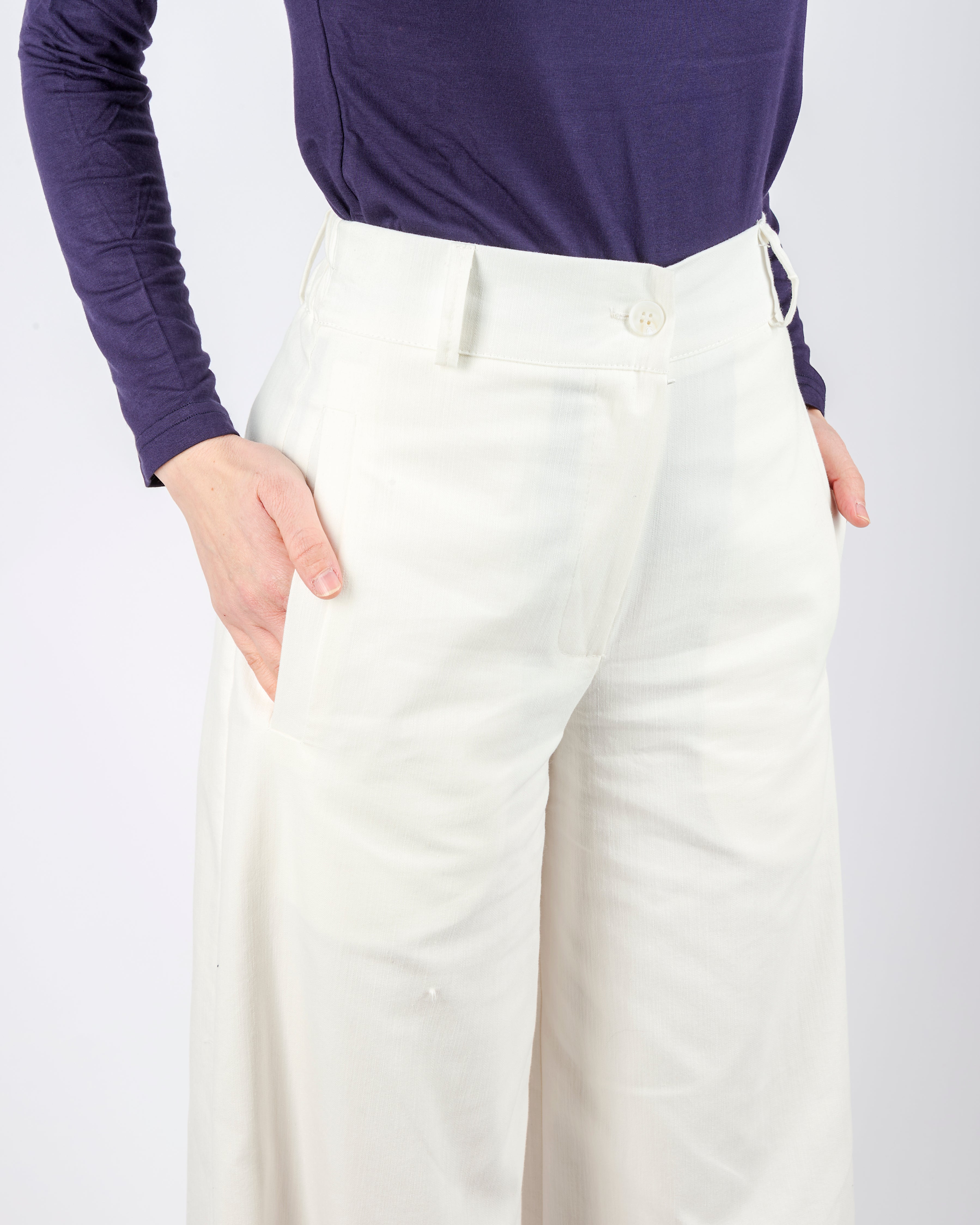 Pantalone tela jeans palazzo G193/23