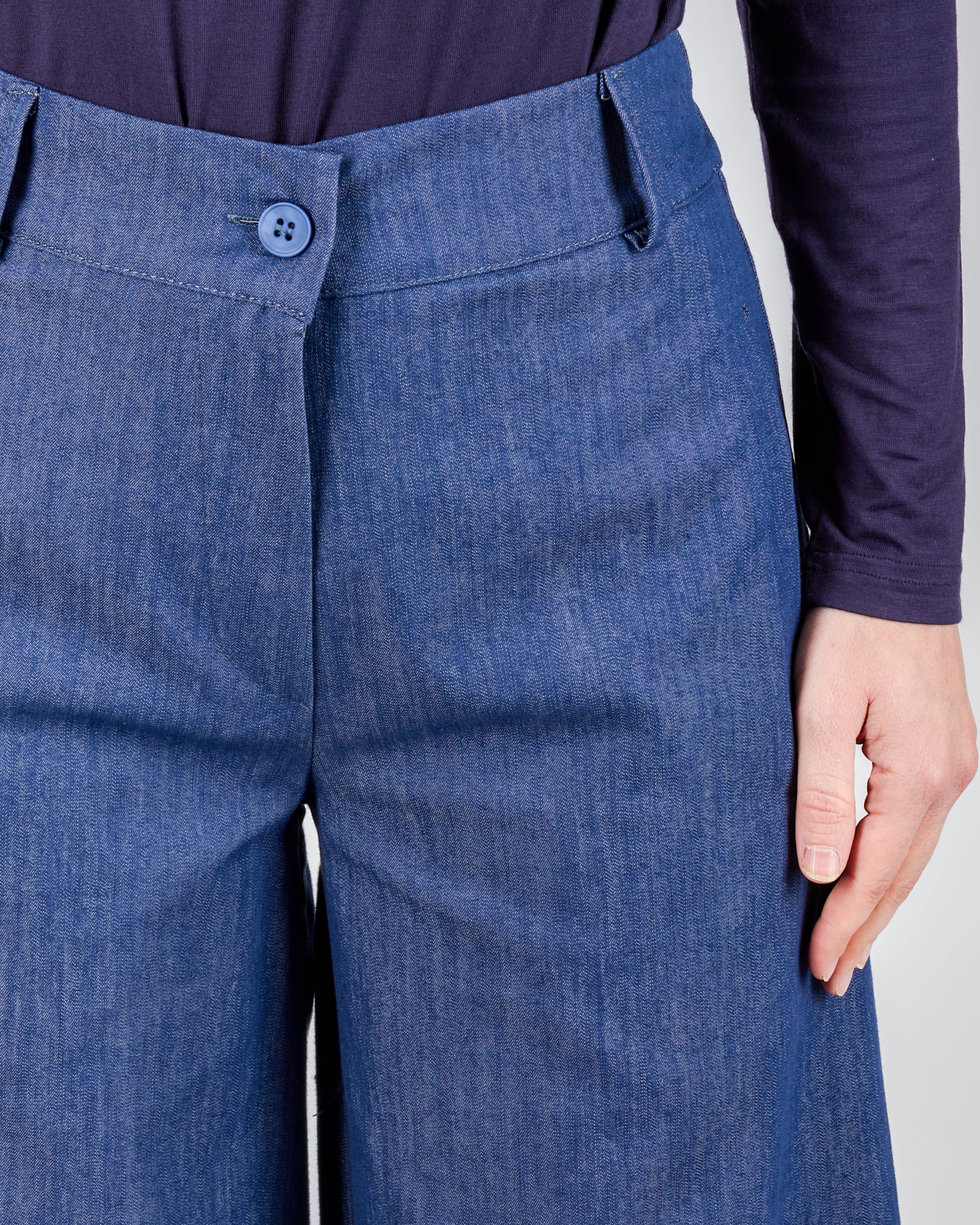 Pantalone tela jeans palazzo G193/23