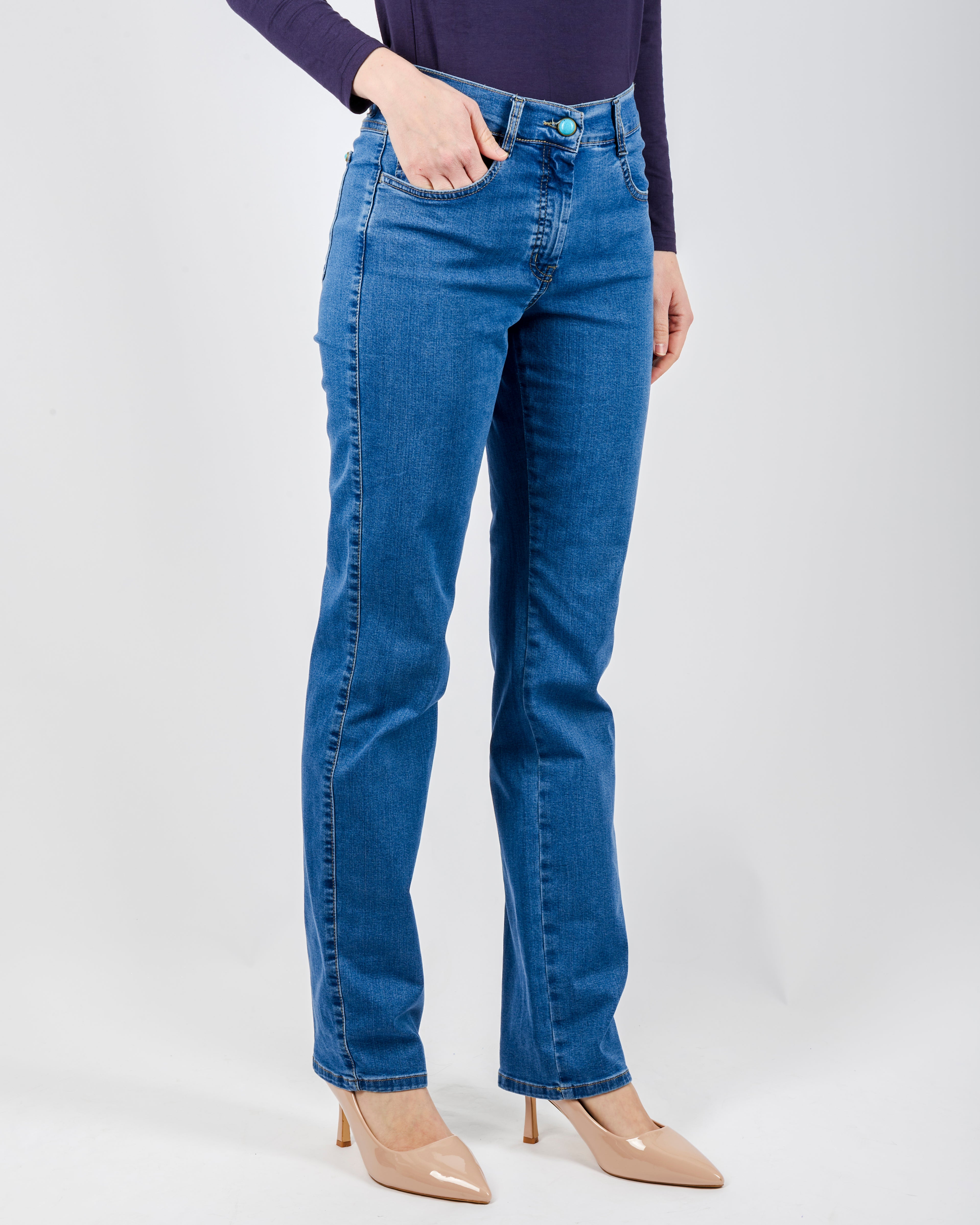 Jeans 5 tasche stretch vest. regolare PARTON
