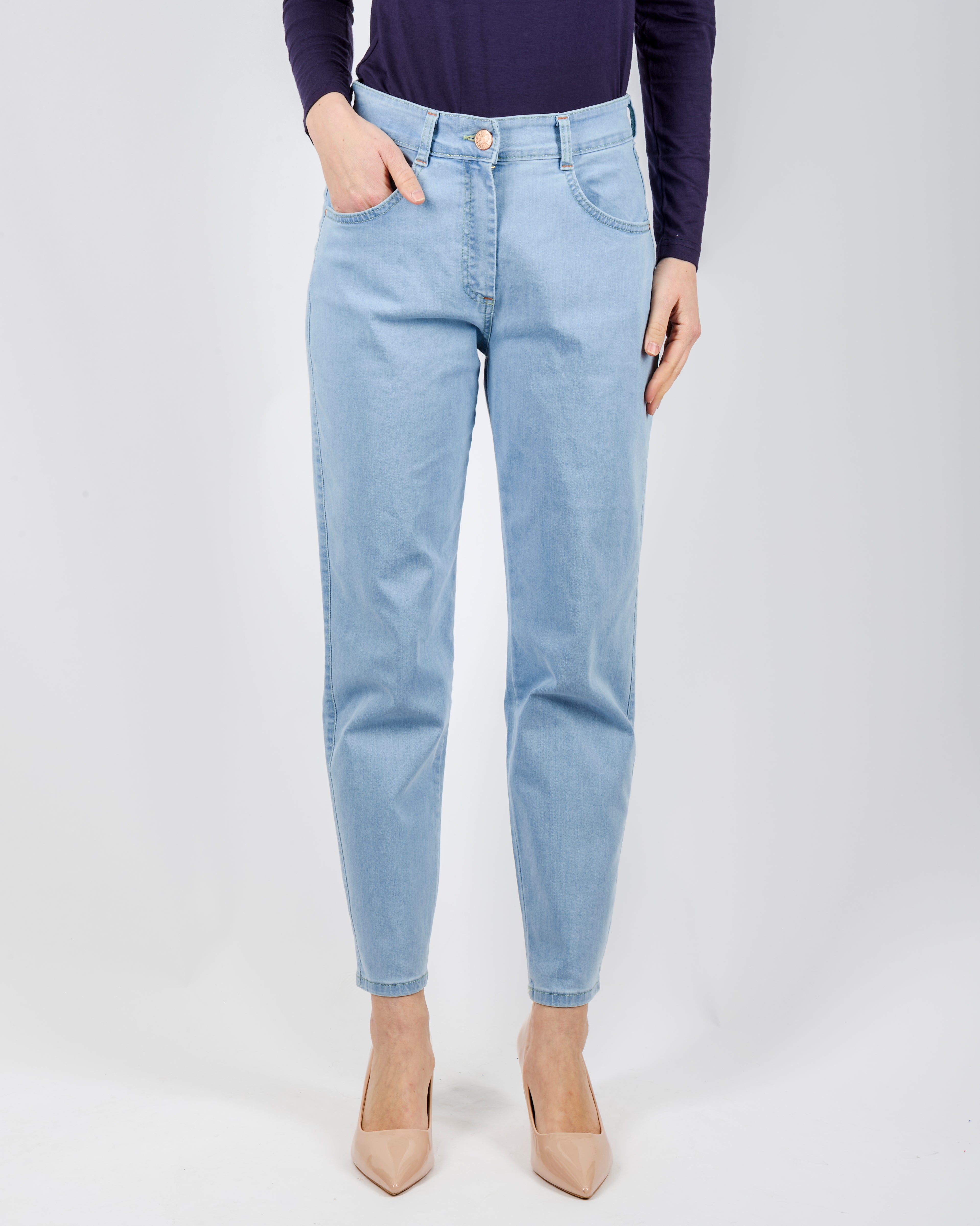 Pantalone 5 tasche denim stretch morbido ANYWAY