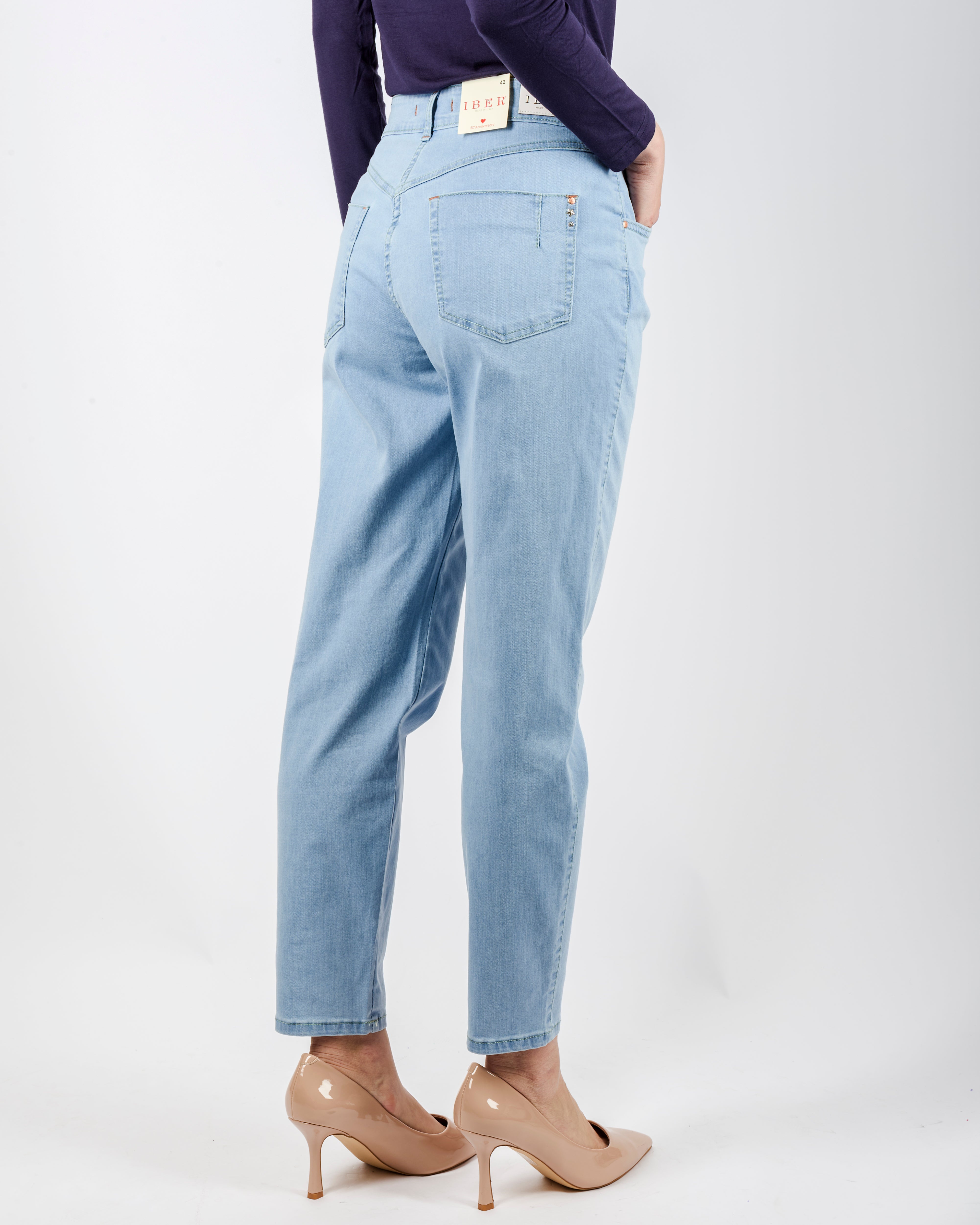 Pantalone 5 tasche denim stretch morbido ANYWAY