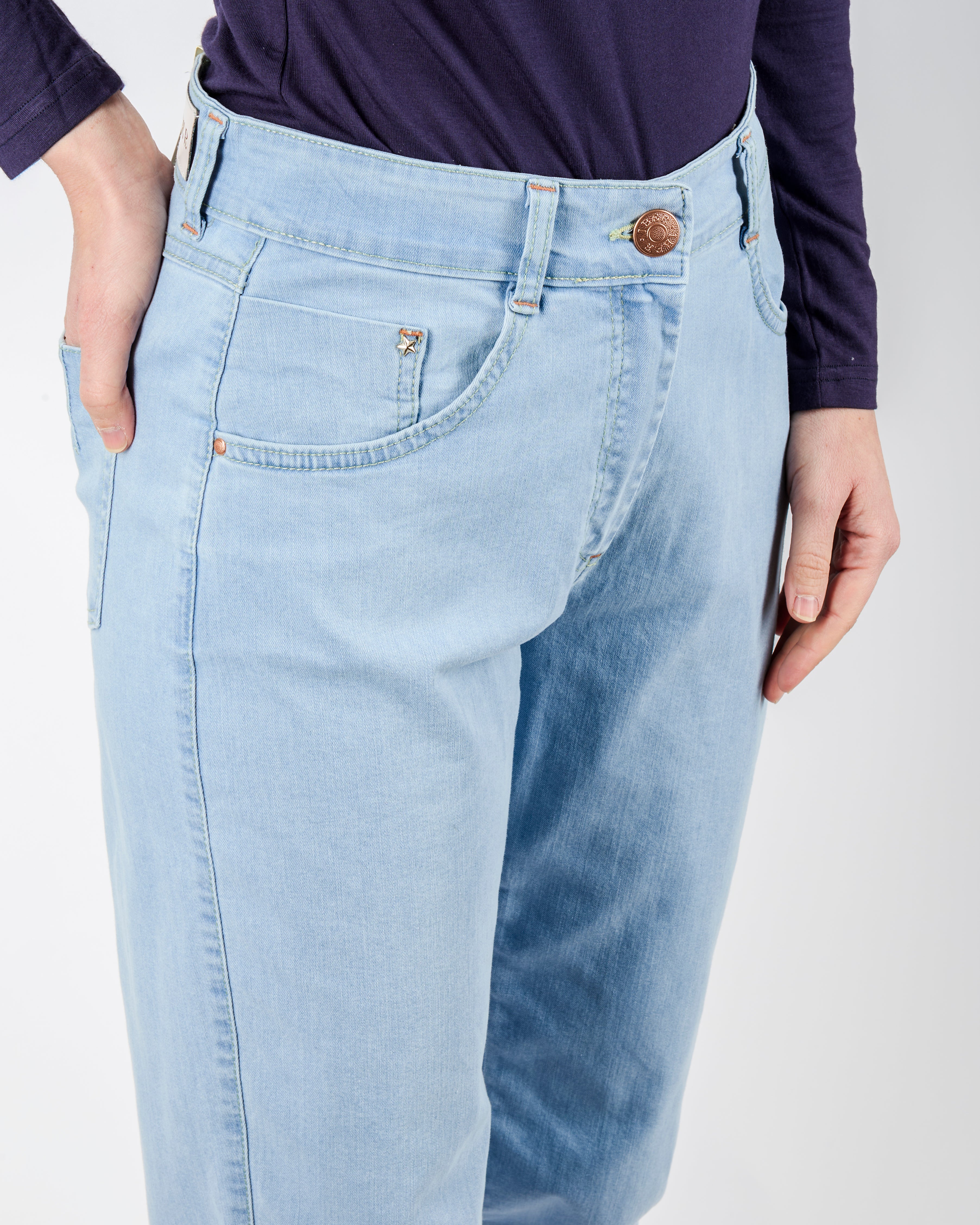 Pantalone 5 tasche denim stretch morbido ANYWAY