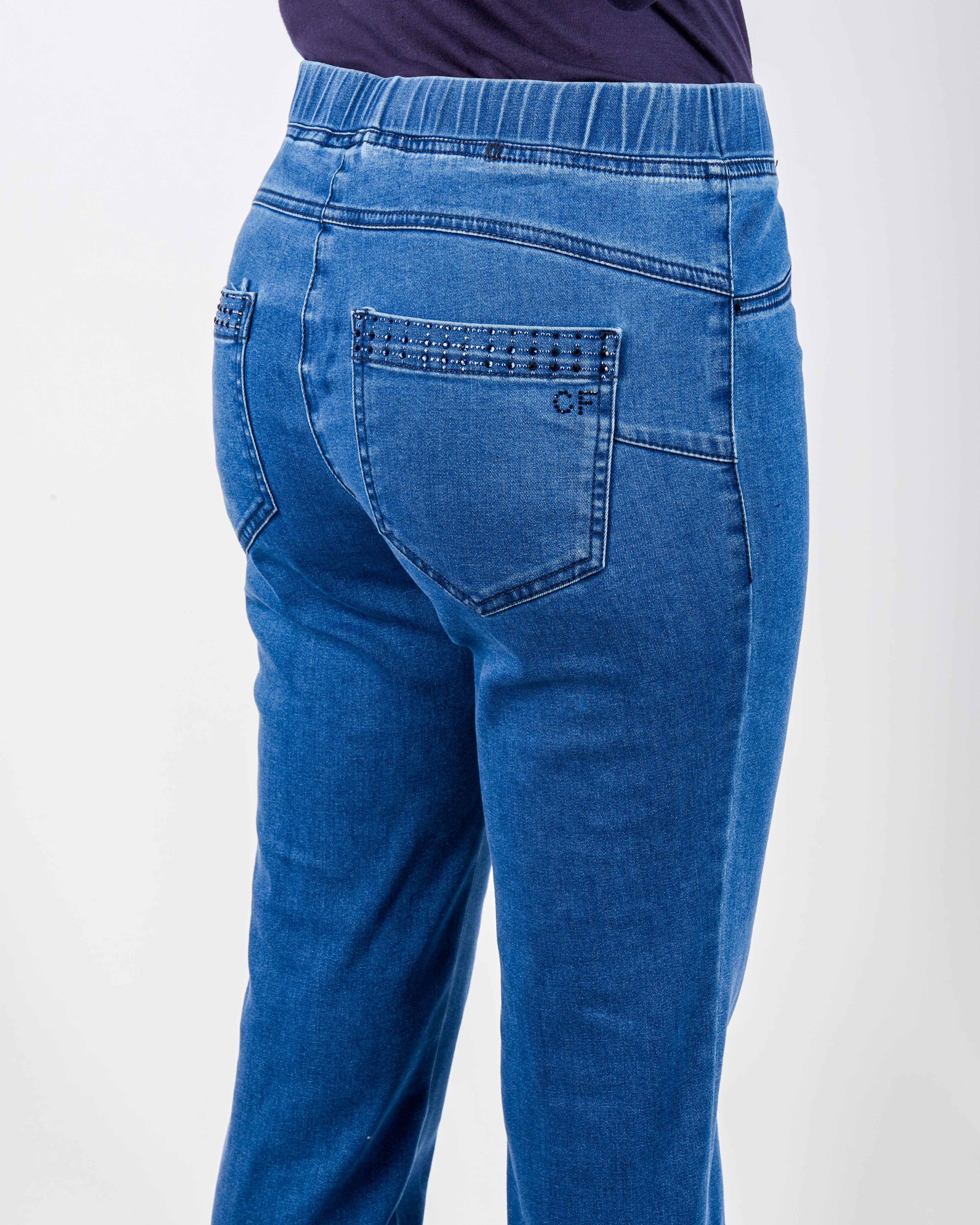 Jeans elastico in vita 13806