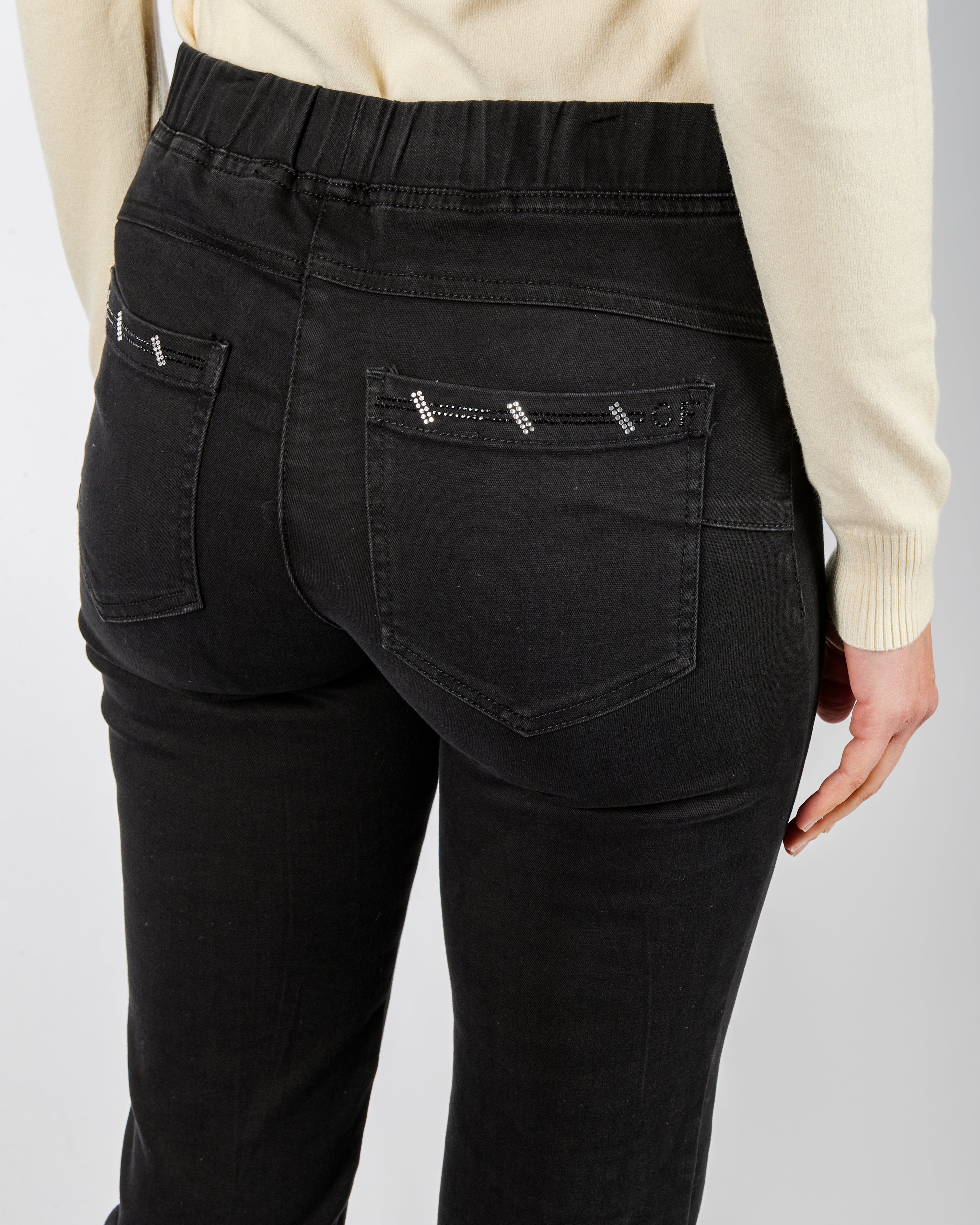 Jeans elastico in vita 13806