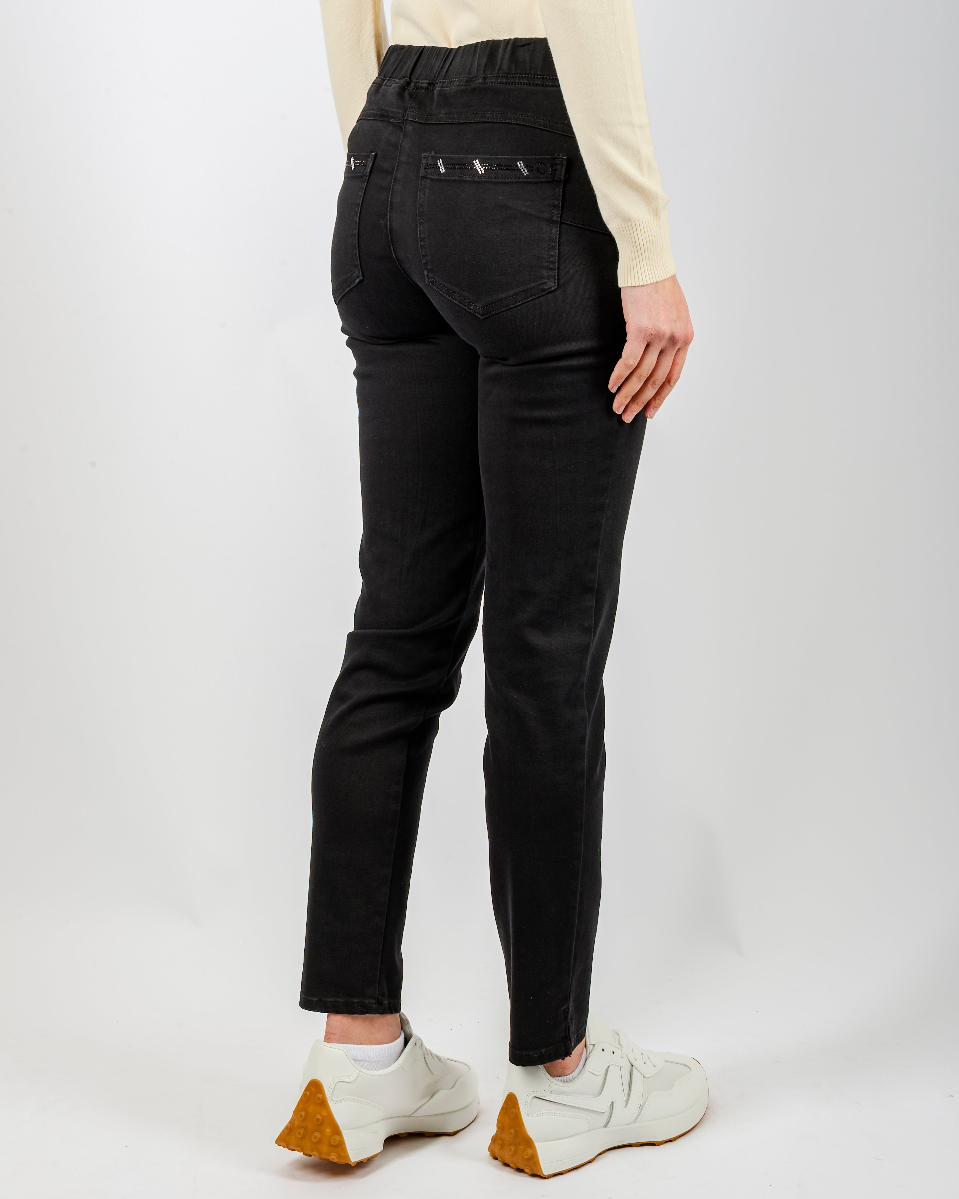 Jeans elastico in vita 13806