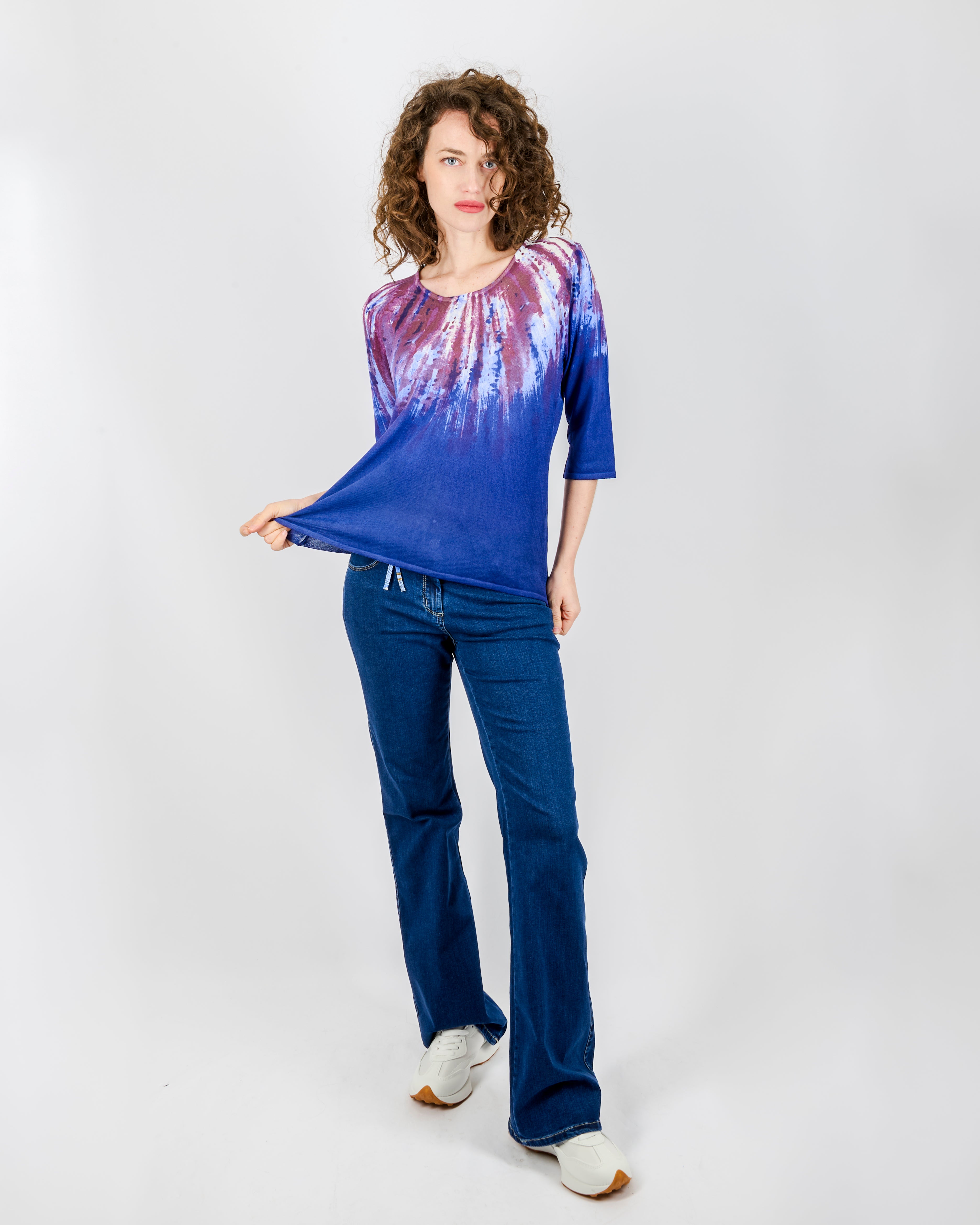 Maglia in viscosa fantasia sfumata 7905