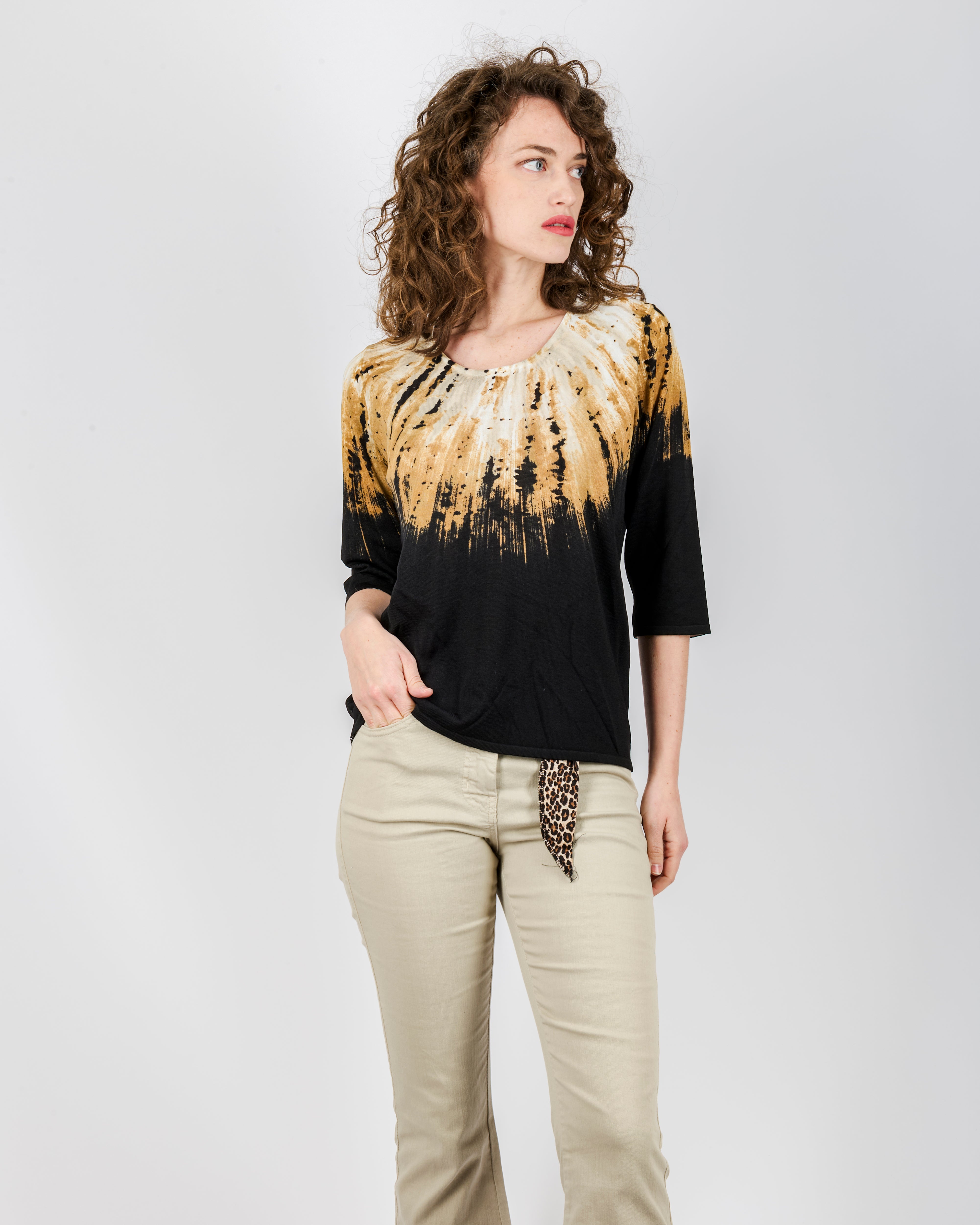Maglia in viscosa fantasia sfumata 7905