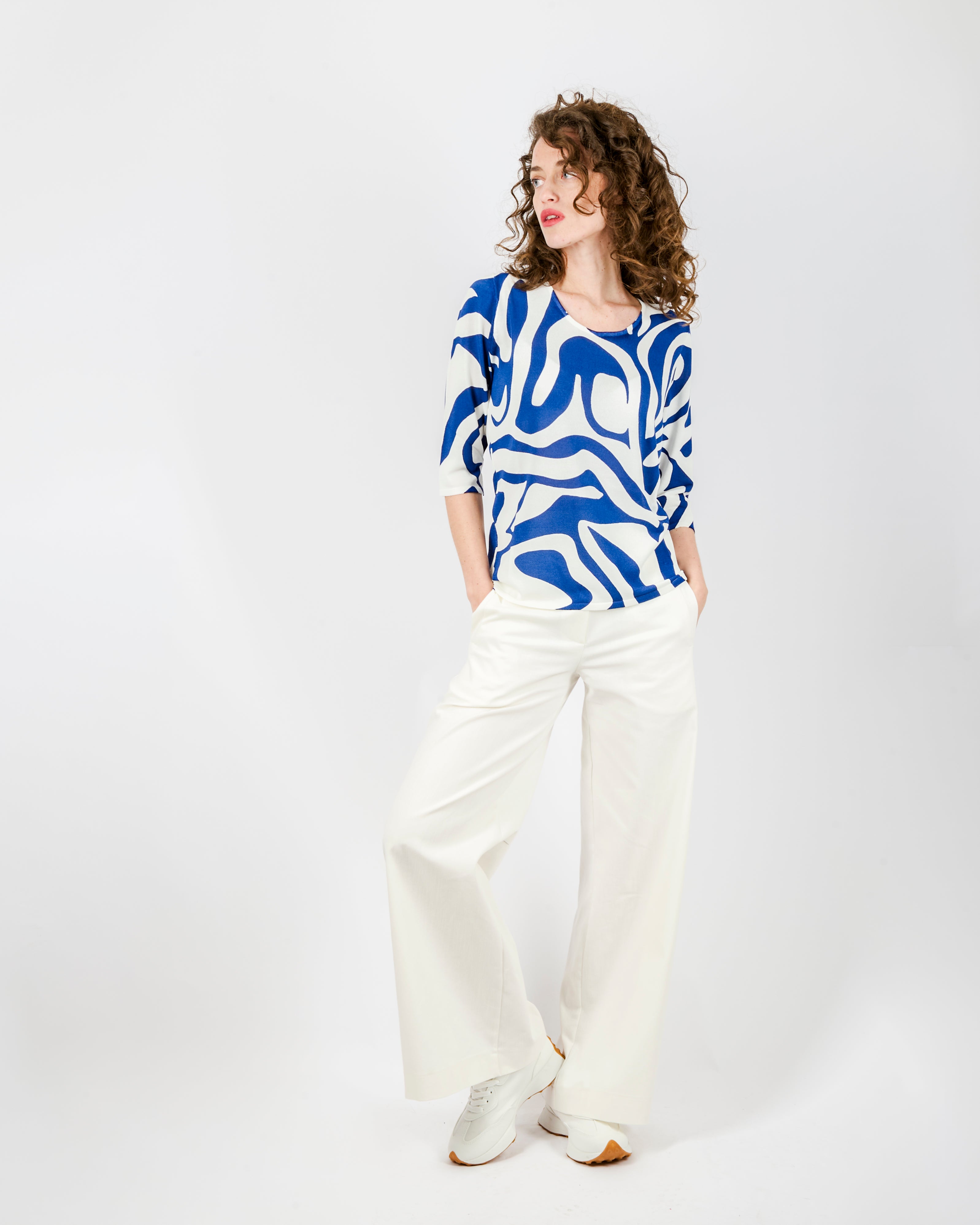 Maglia in viscosa fantasia zebra 7906