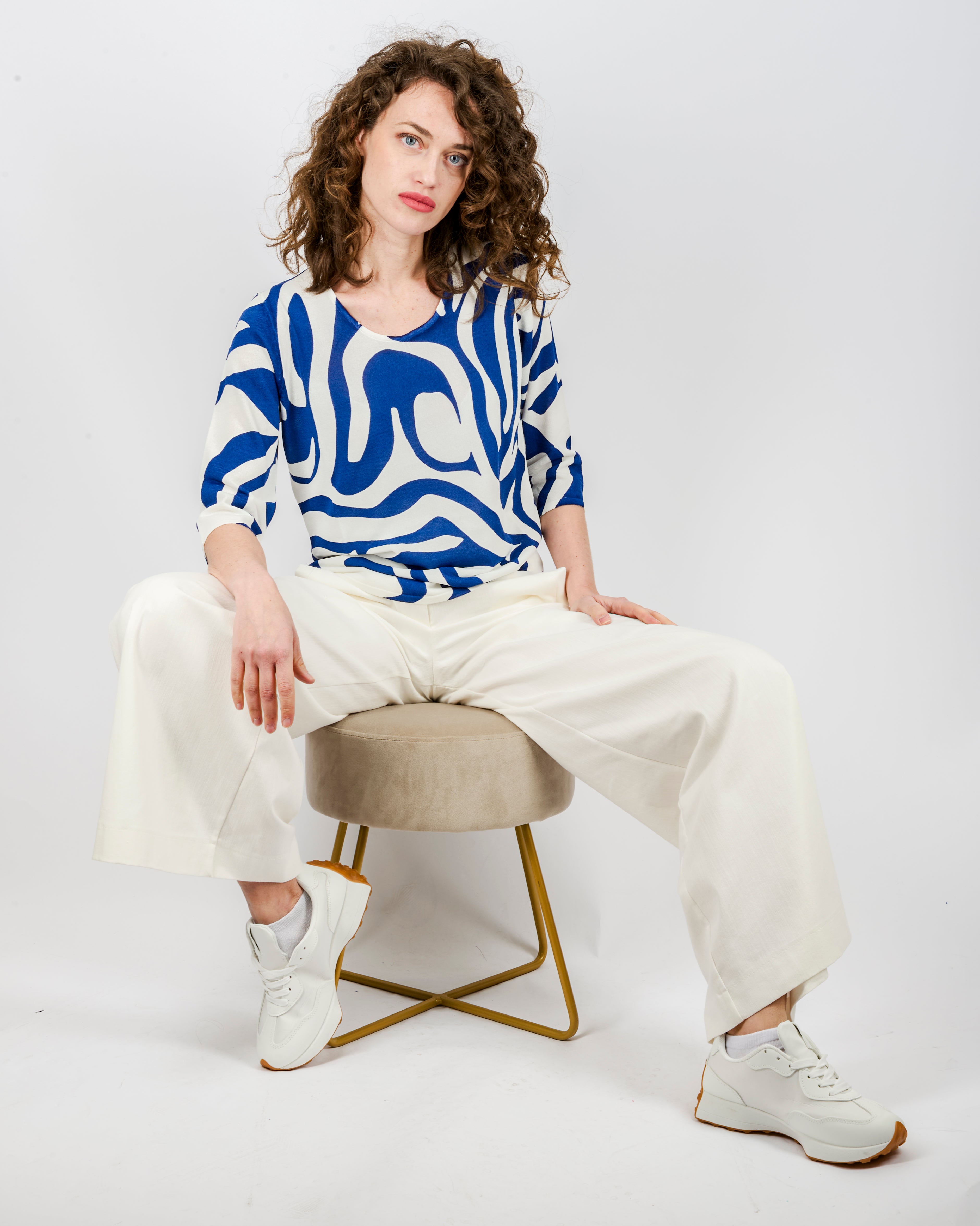 Maglia in viscosa fantasia zebra 7906