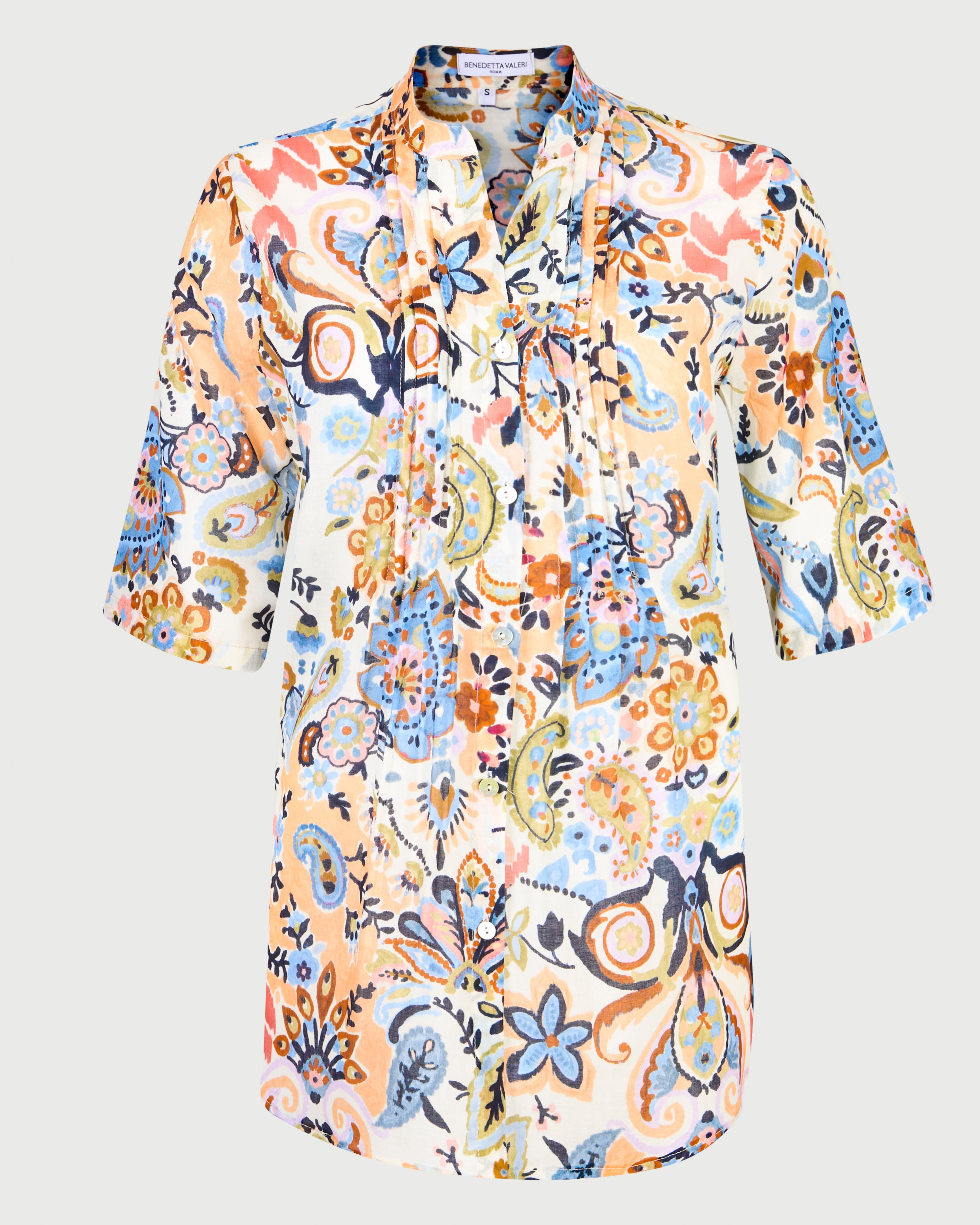 Camicia in mussola cotone piegoline 552623