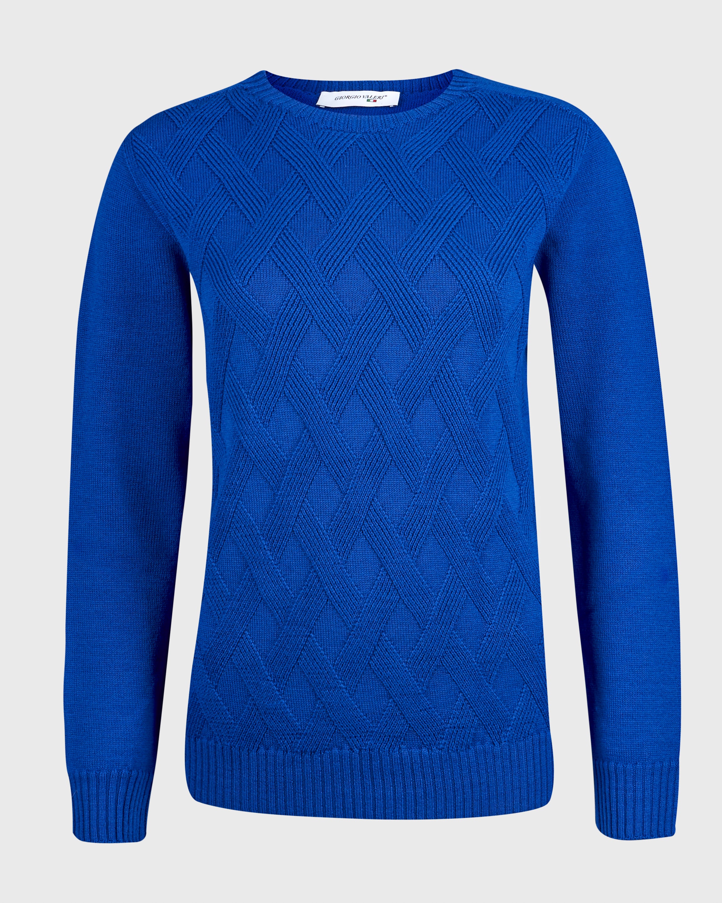 Girocollo pura lana rombi CA 257/A