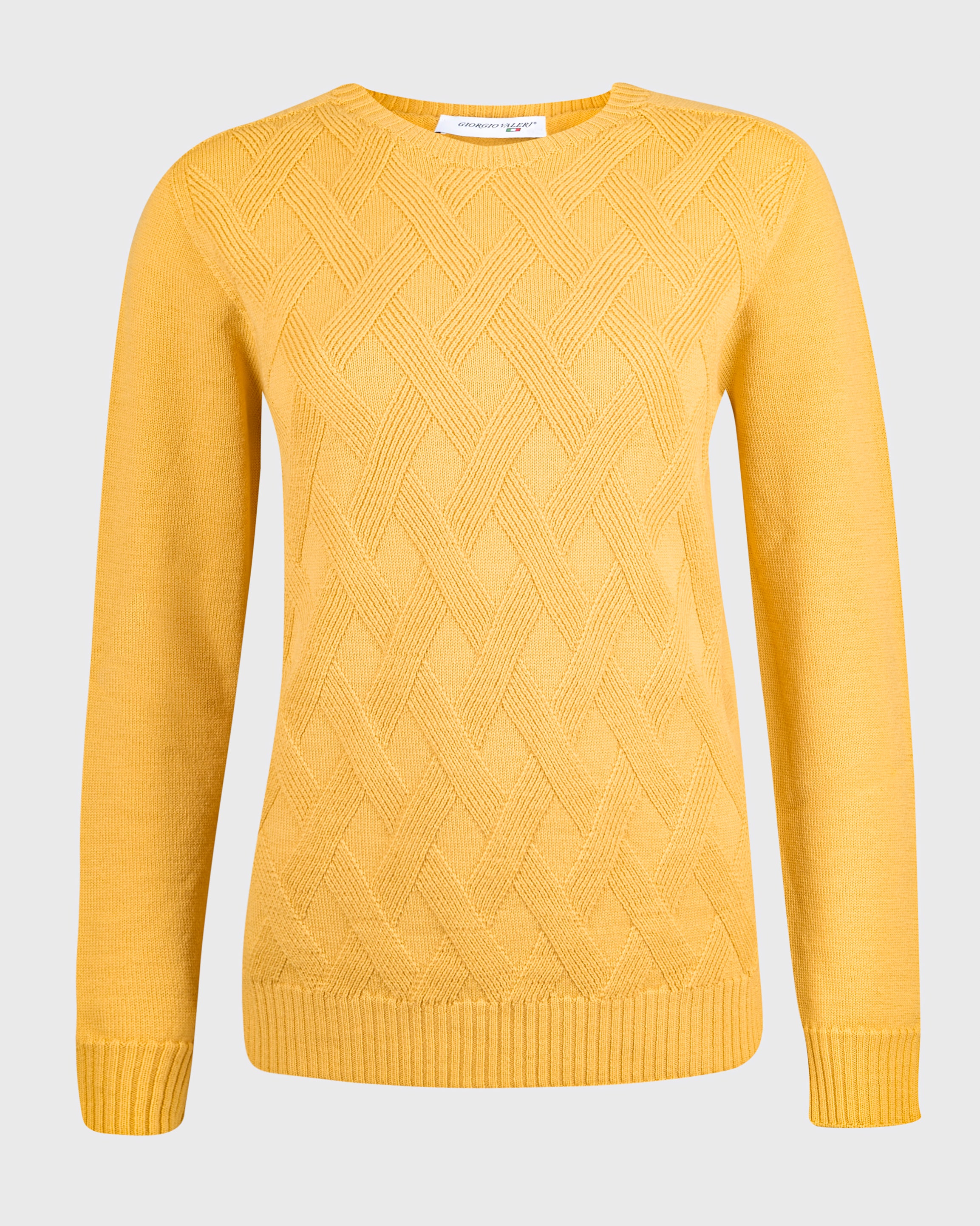 Girocollo pura lana rombi CA 257/A