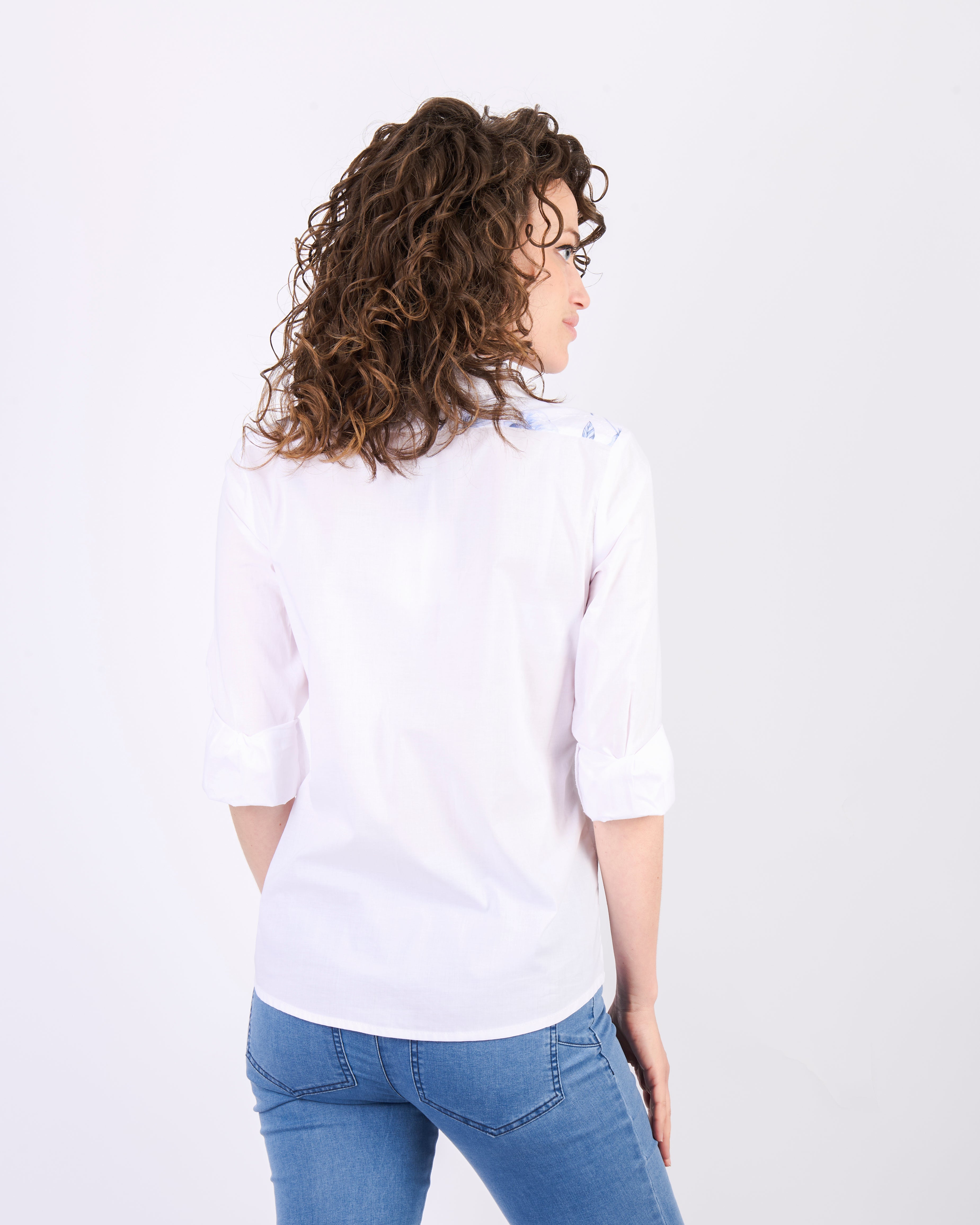 Camicia in cotone fantasia fiore 434564
