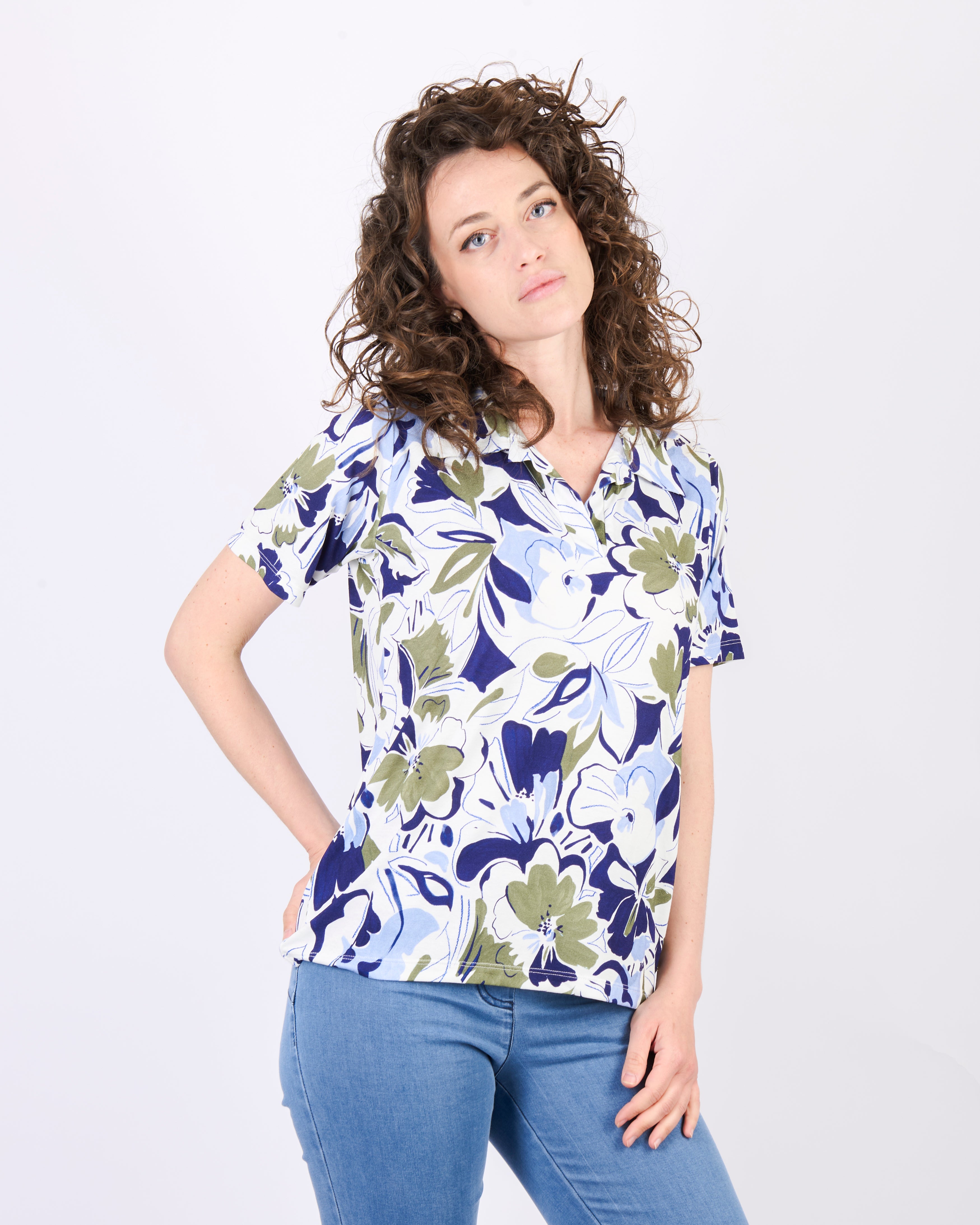 Polo viscosa fantasia 4861