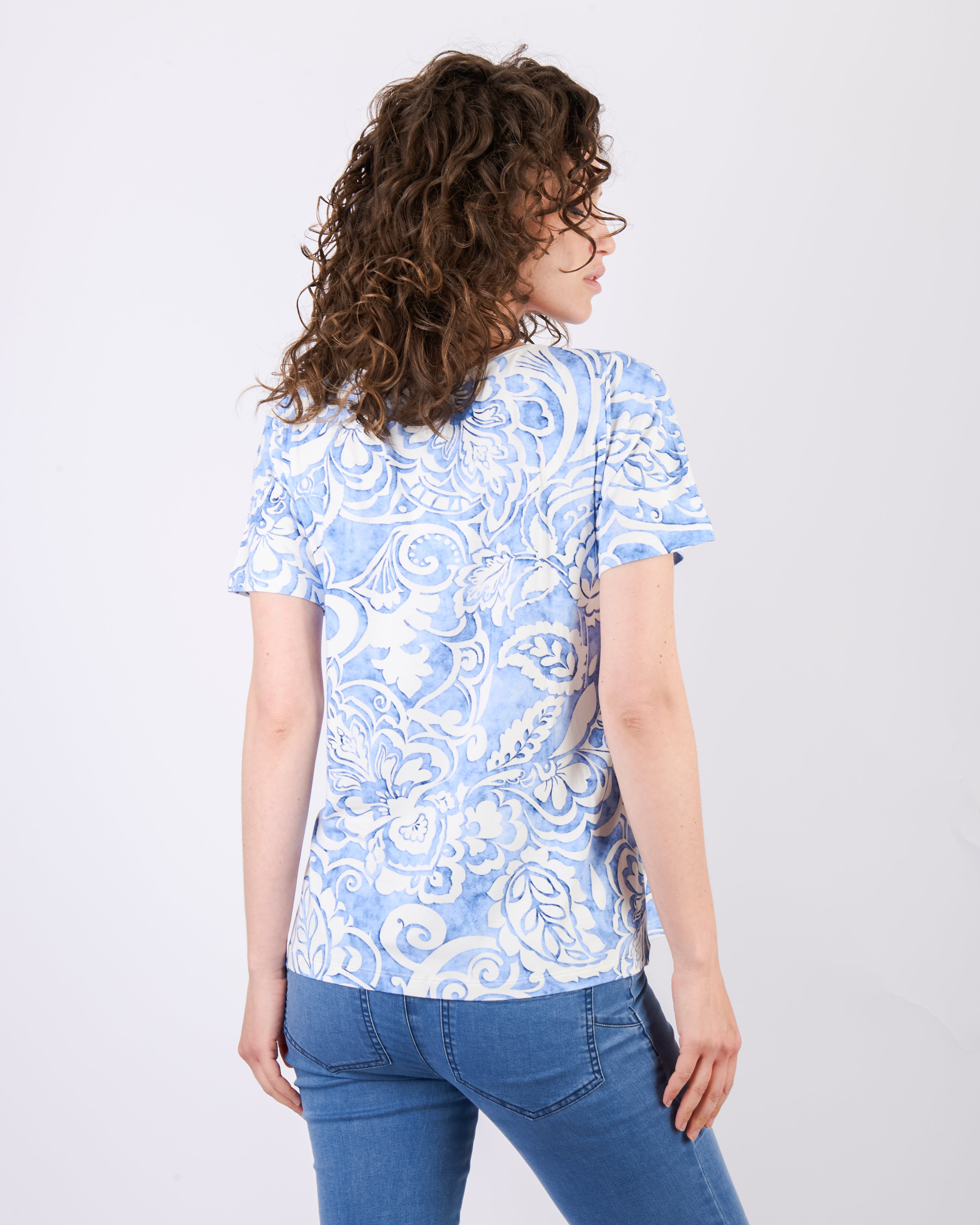 Maglia giro motivo goccia 92055