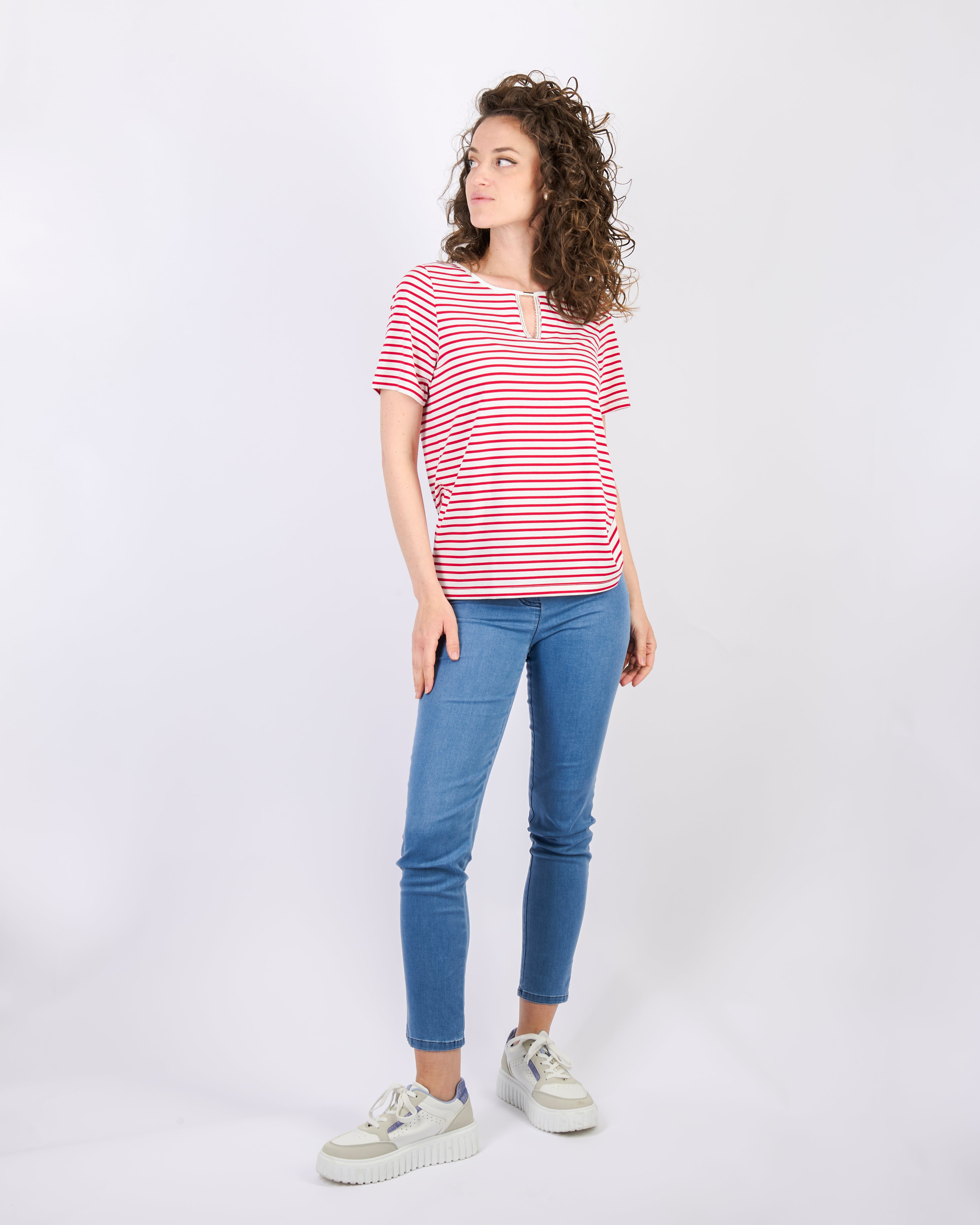 Maglia righe baghette metal 8518