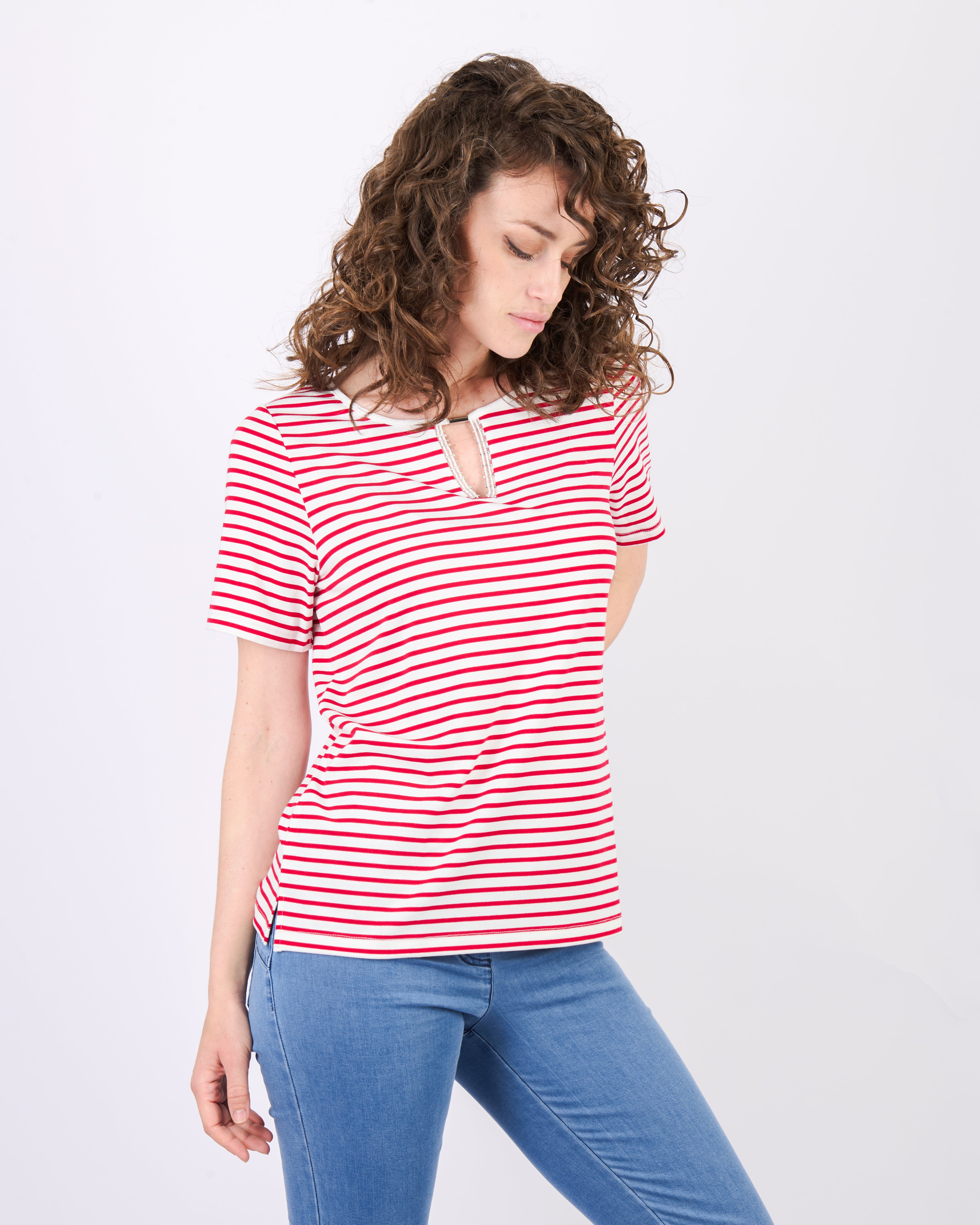 Maglia righe baghette metal 8518
