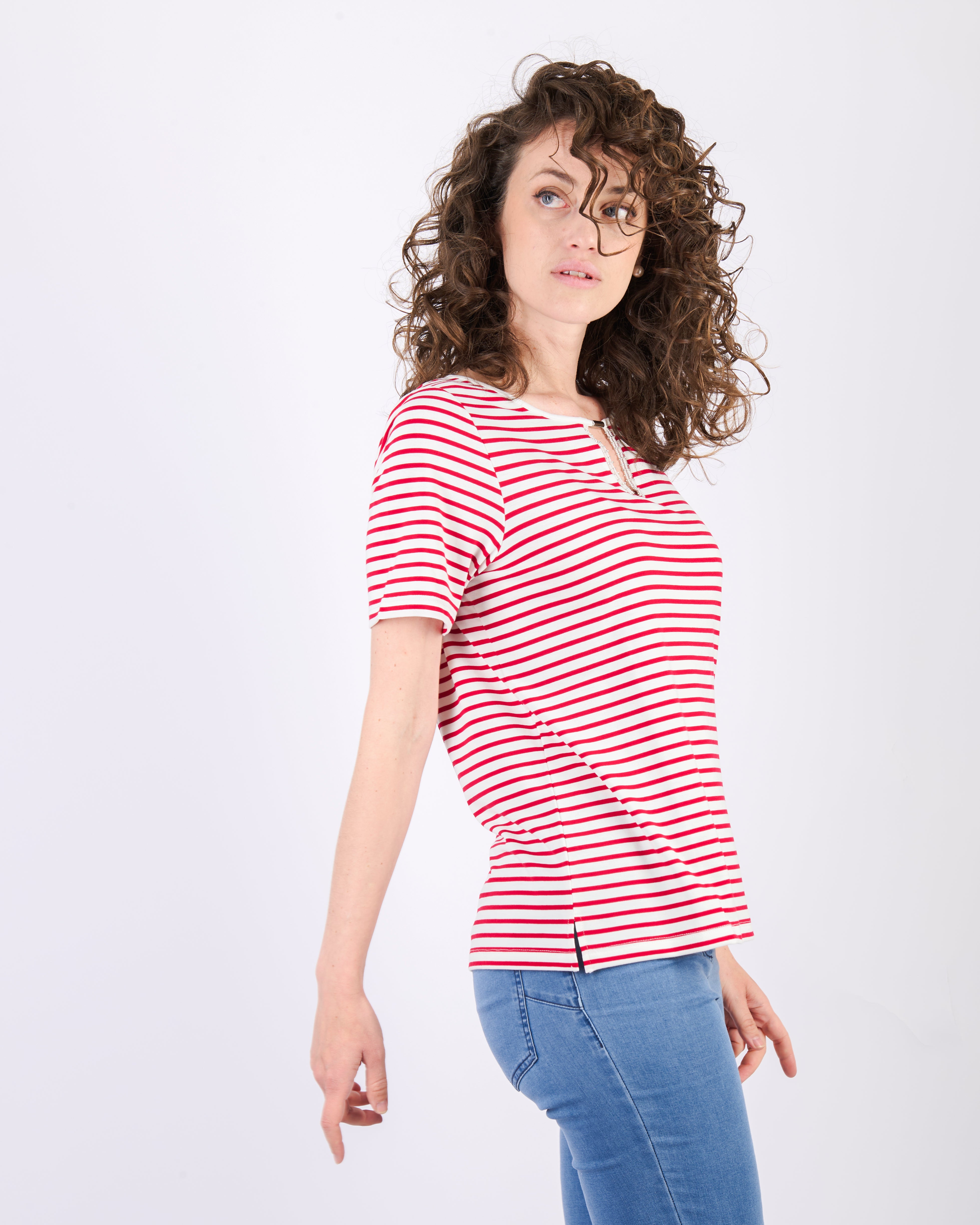Maglia righe baghette metal 8518