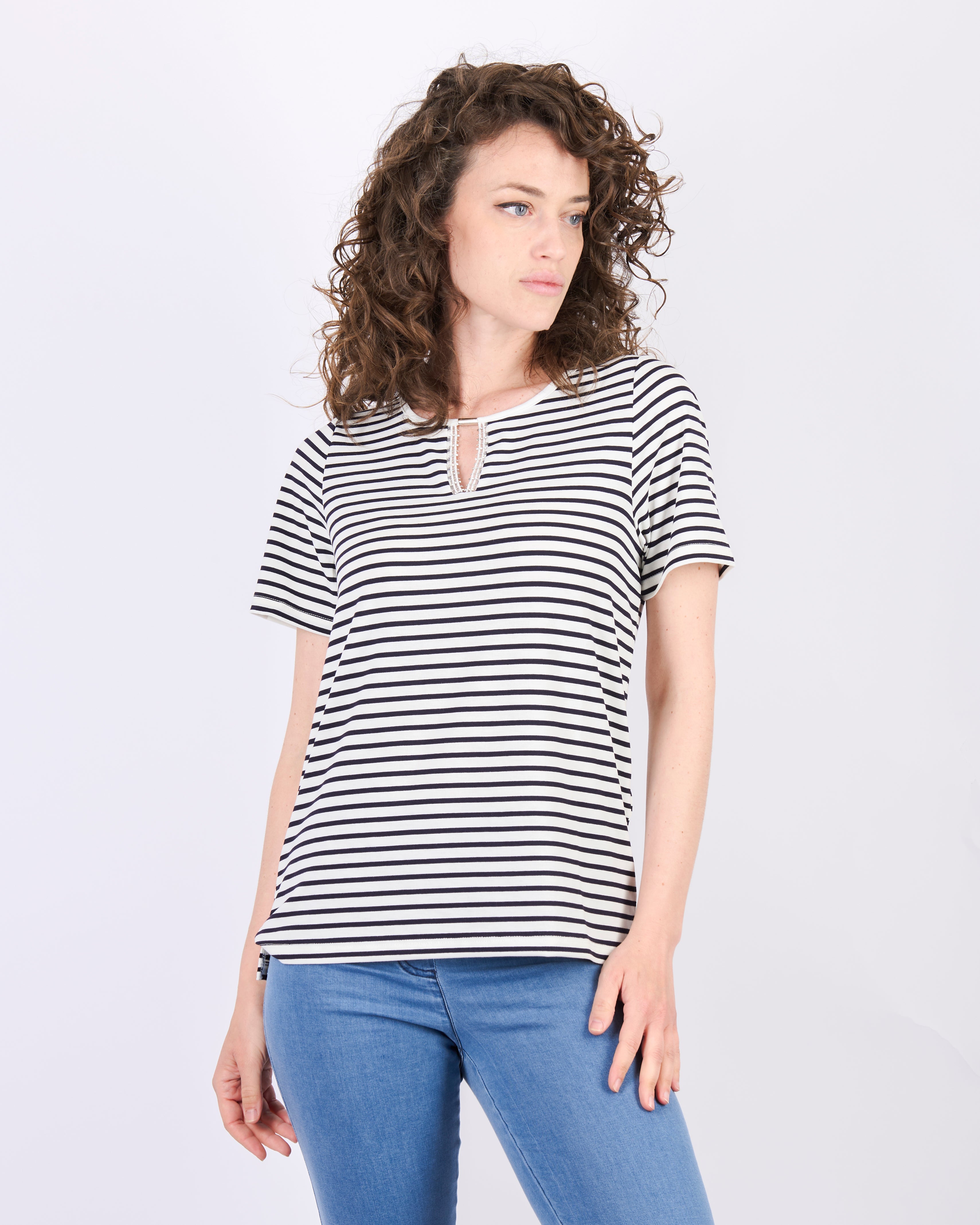 Maglia righe baghette metal 8518