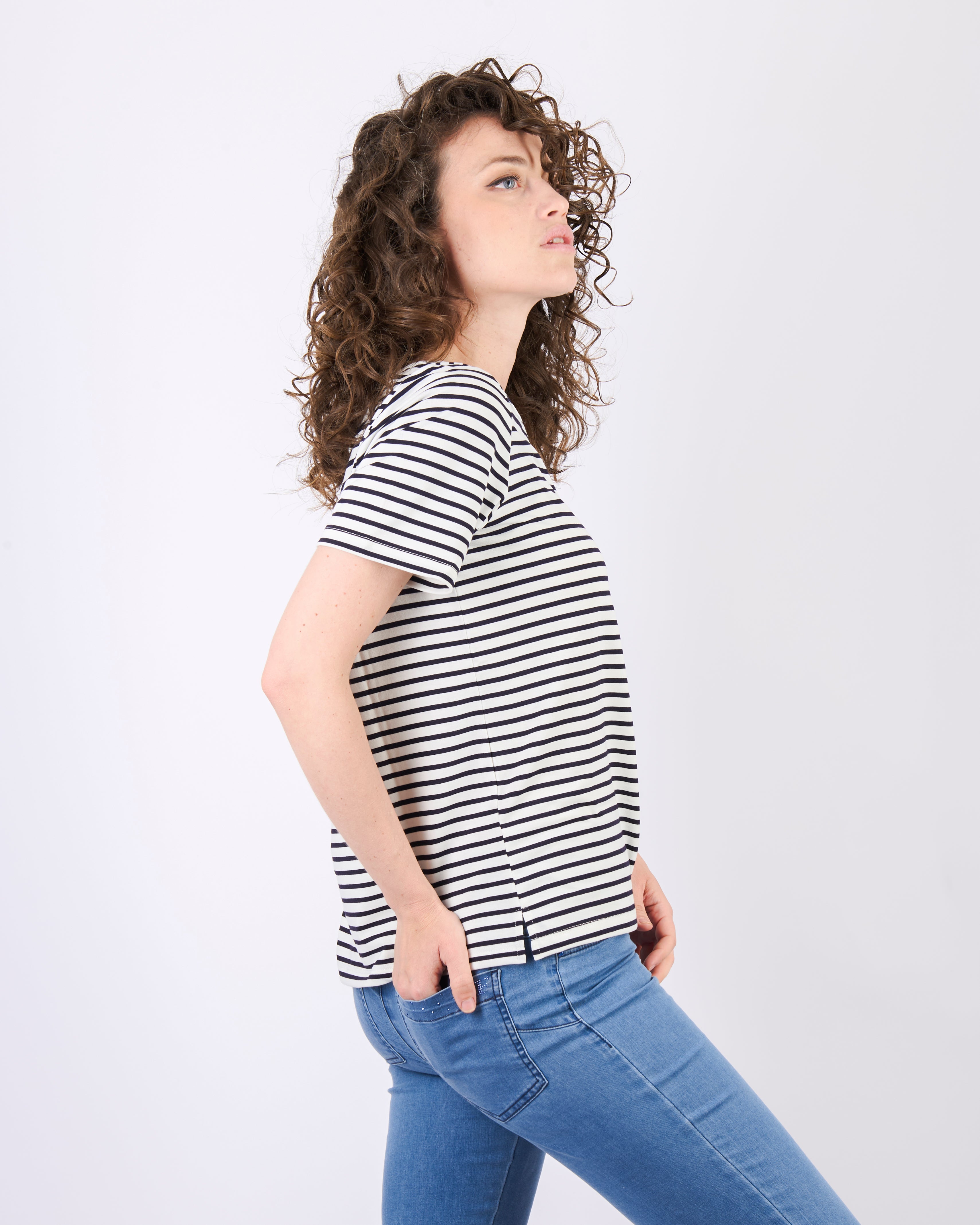 Maglia righe baghette metal 8518