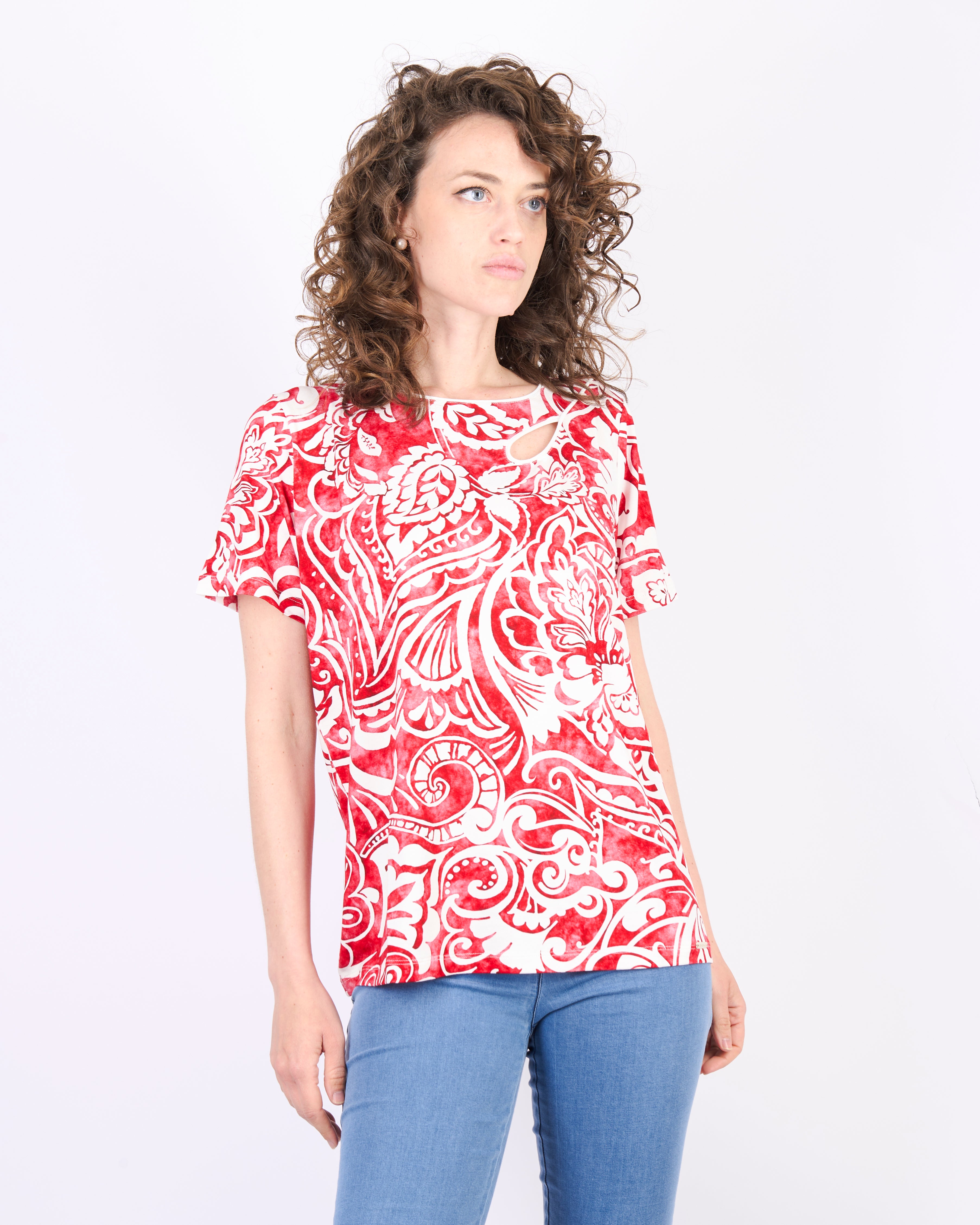 Maglia giro motivo goccia 92055