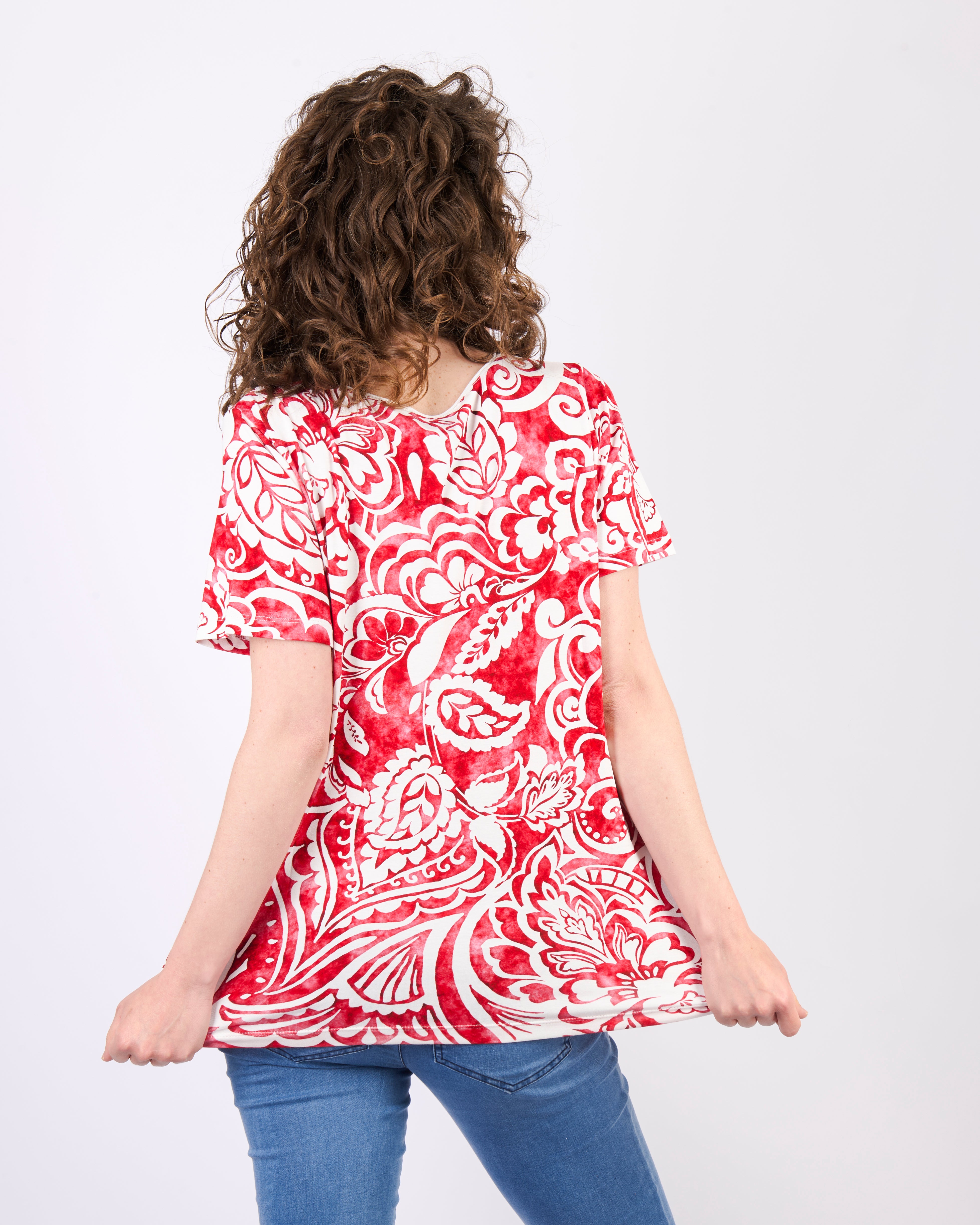 Maglia giro motivo goccia 92055