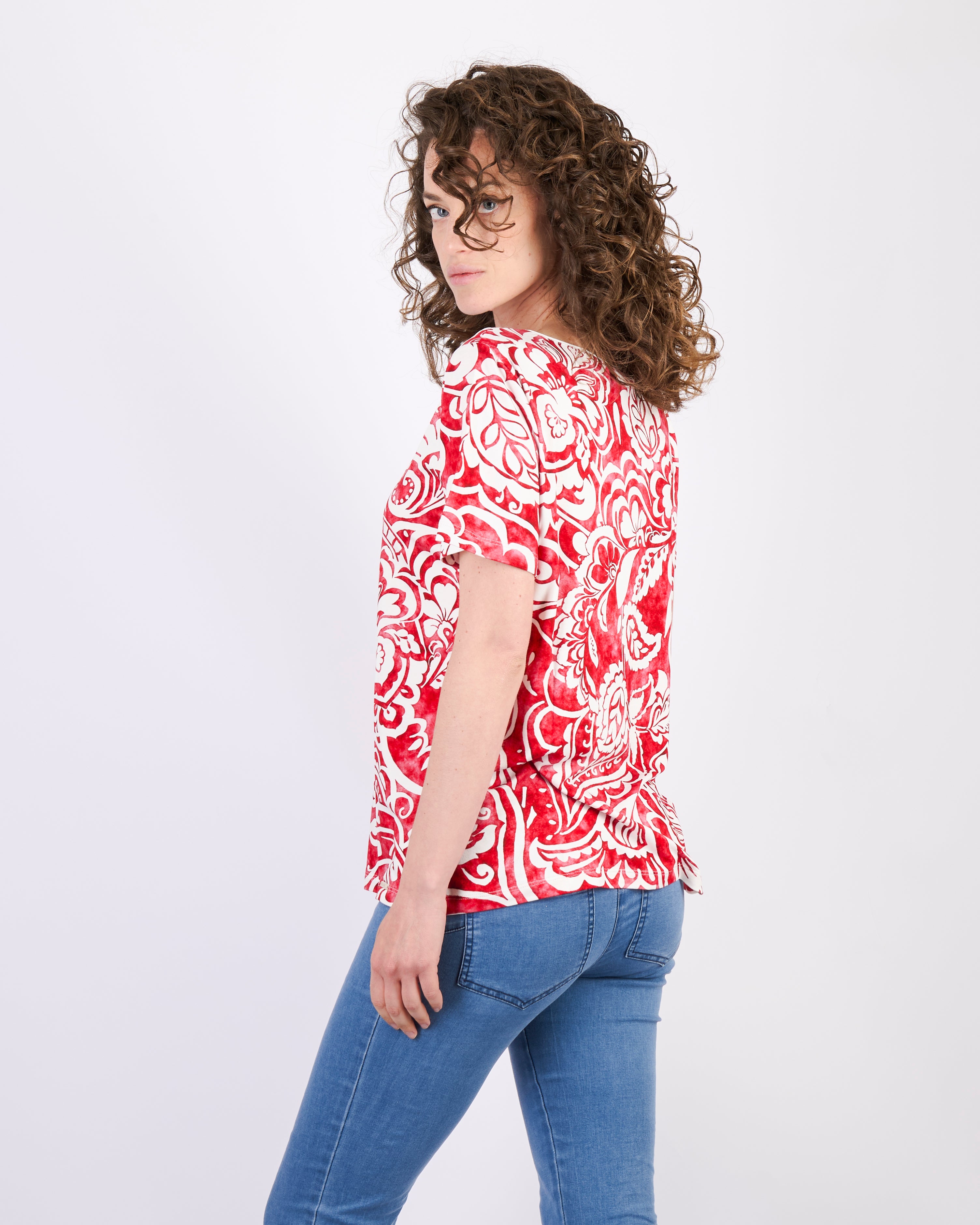 Maglia giro motivo goccia 92055