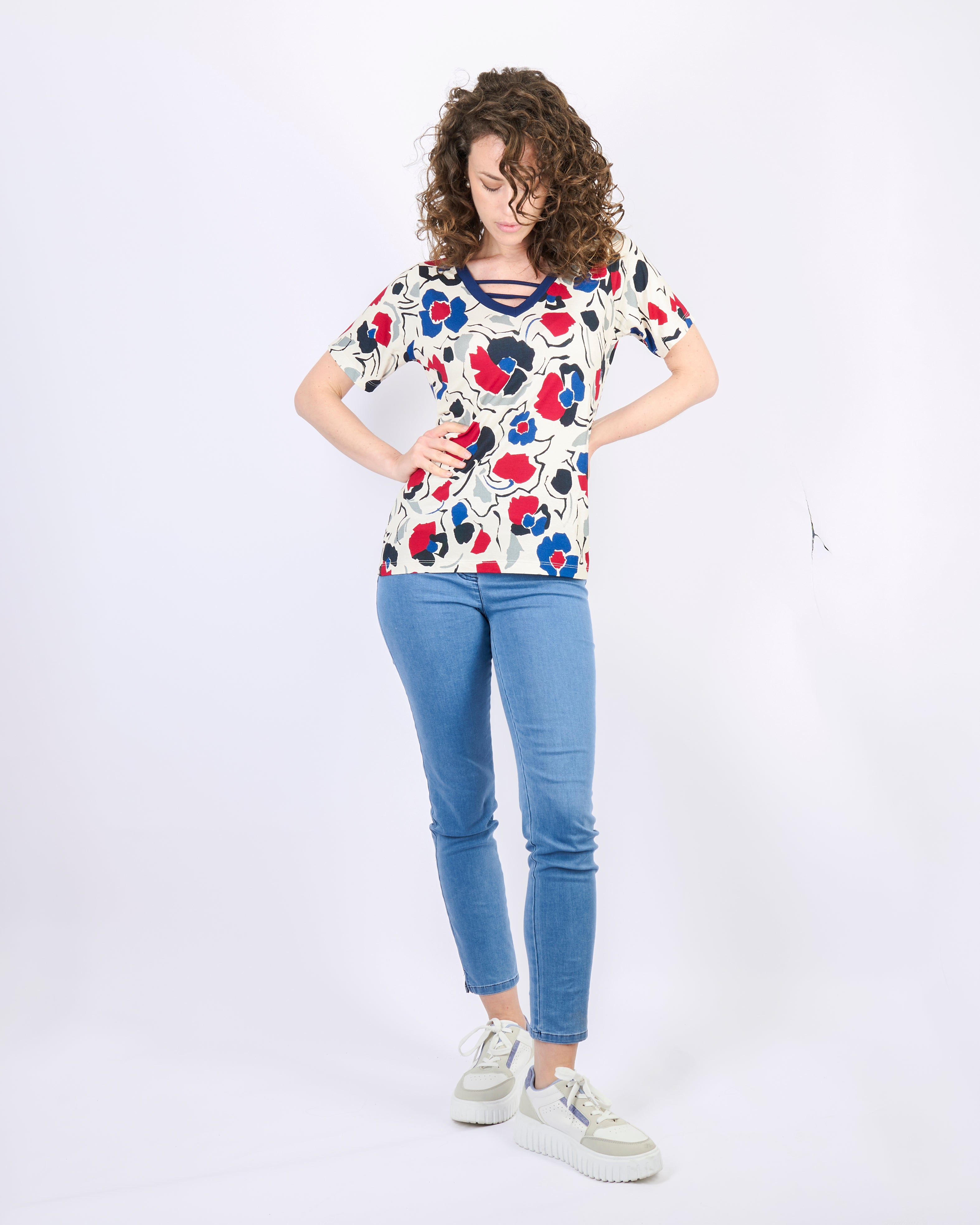 Maglia a V travette 16186/v9
