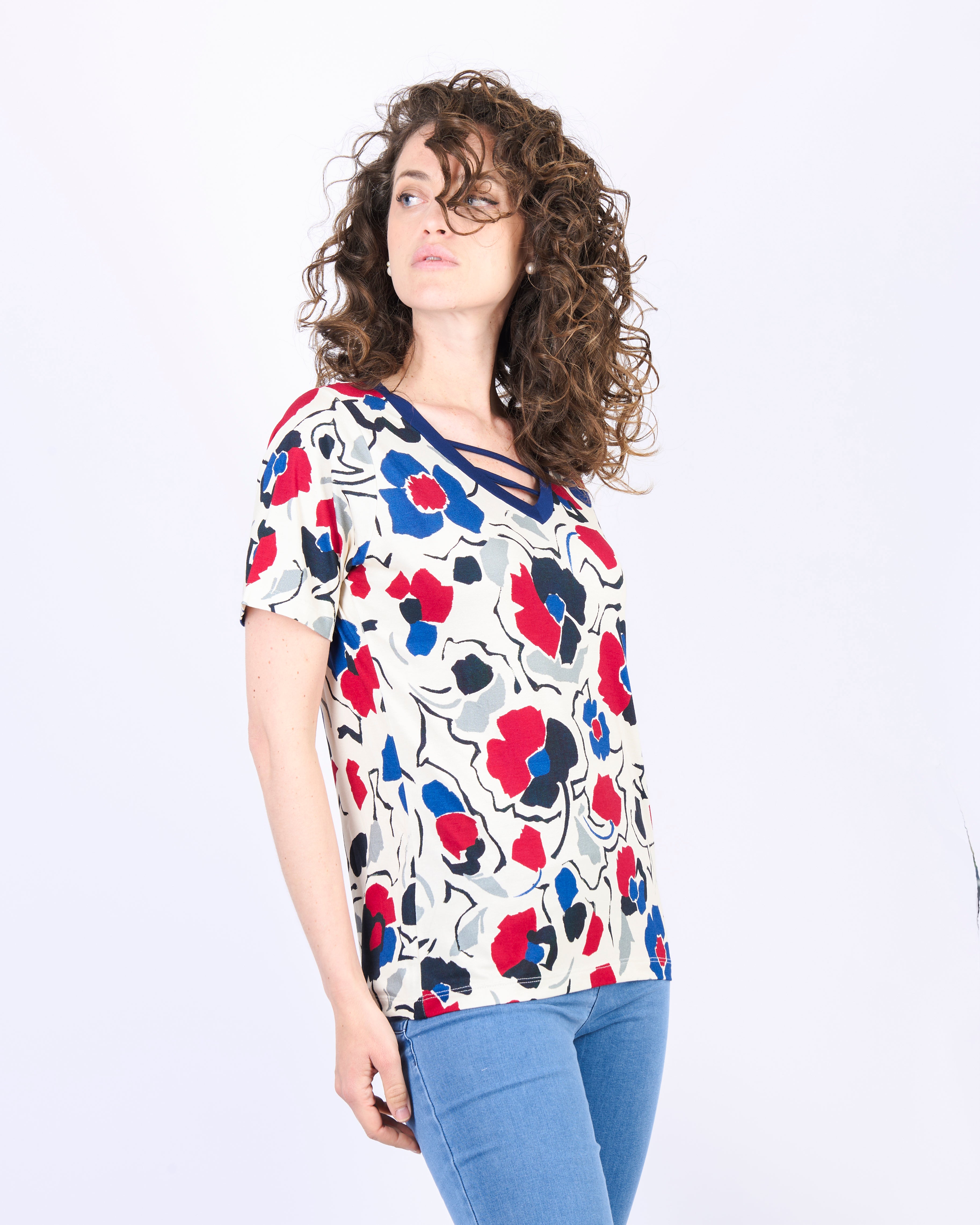 Maglia a V travette 16186/v9