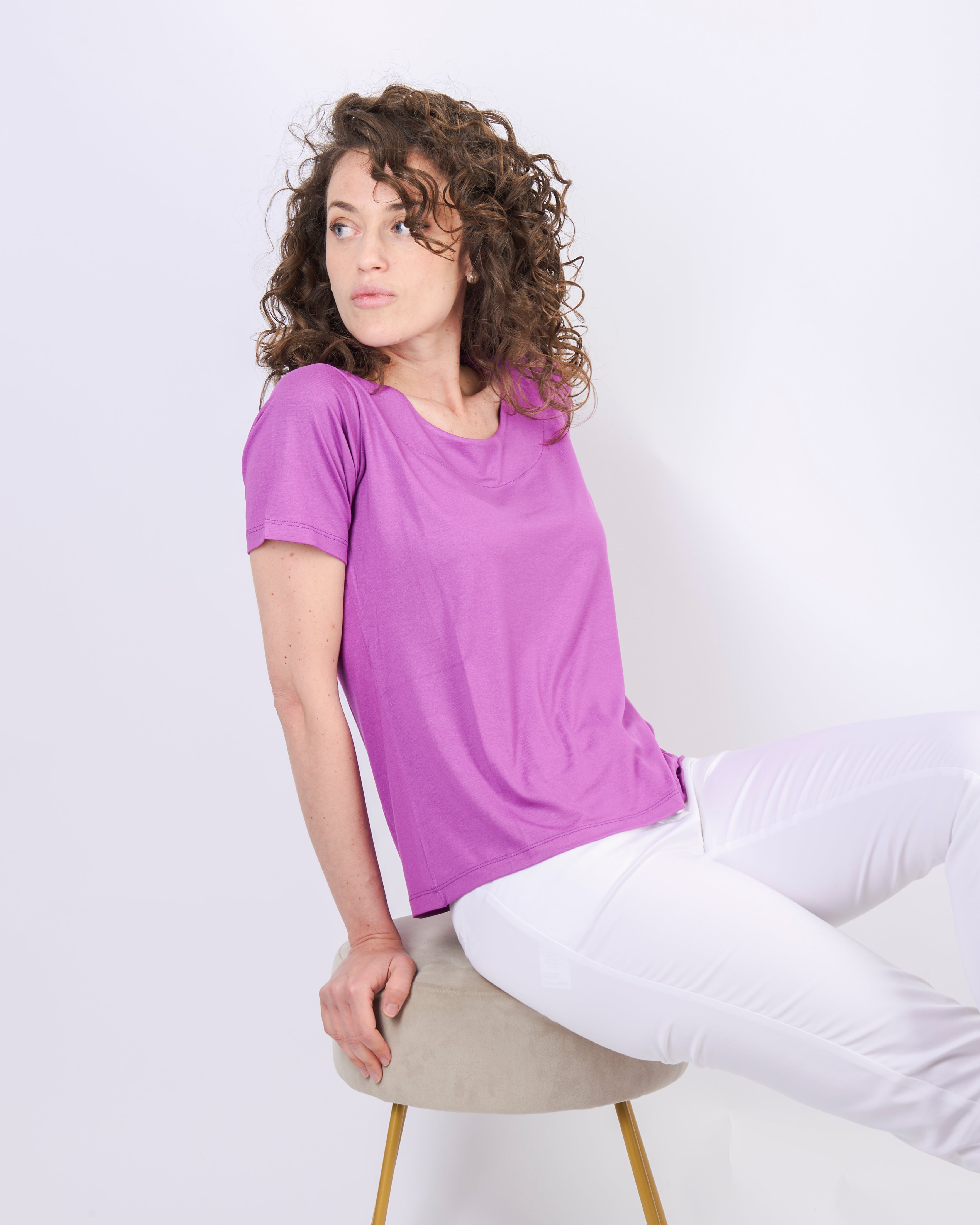 Maglia collo barca in viscosa LUNETTA UNITA