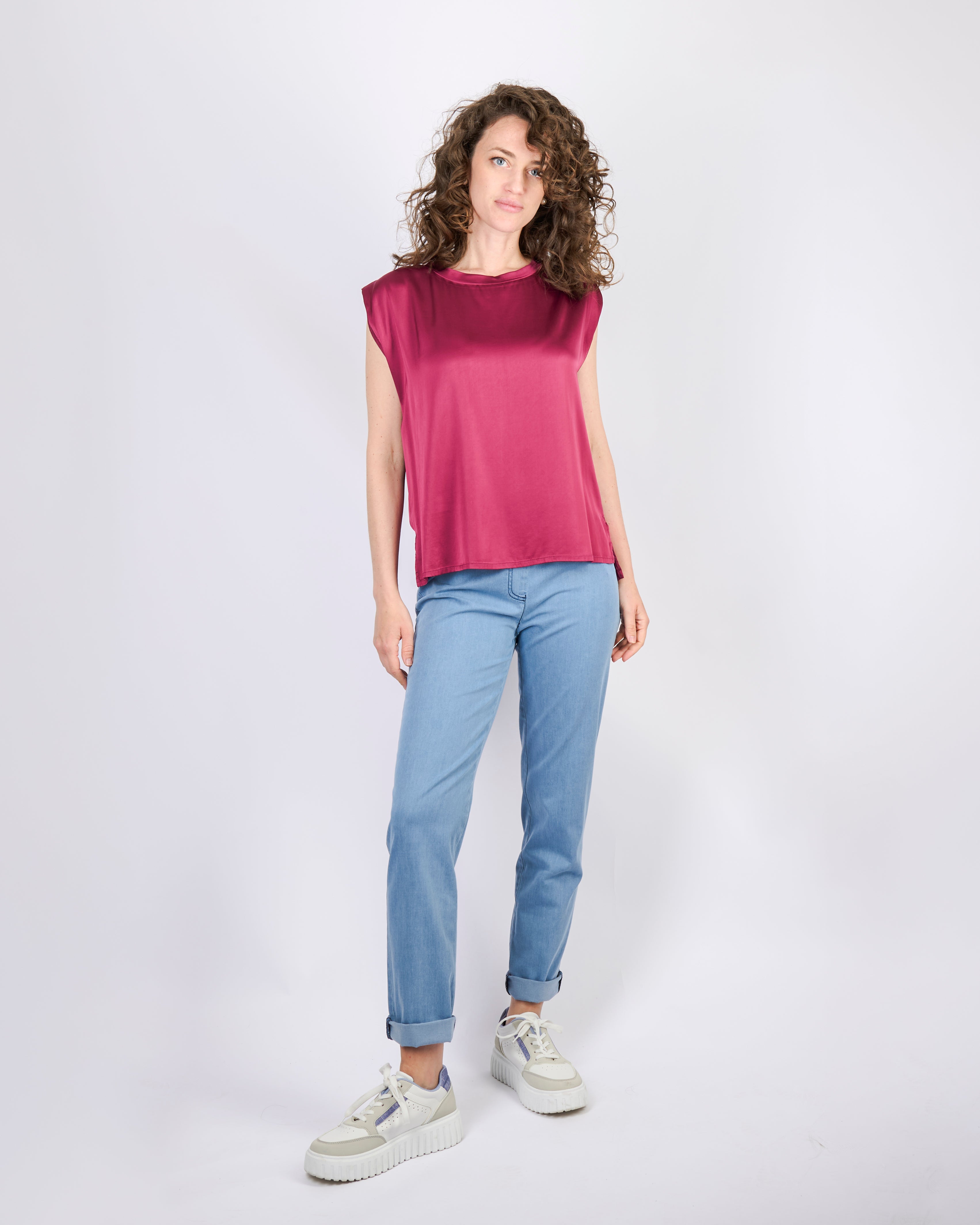 Top raso stretch ROMBO
