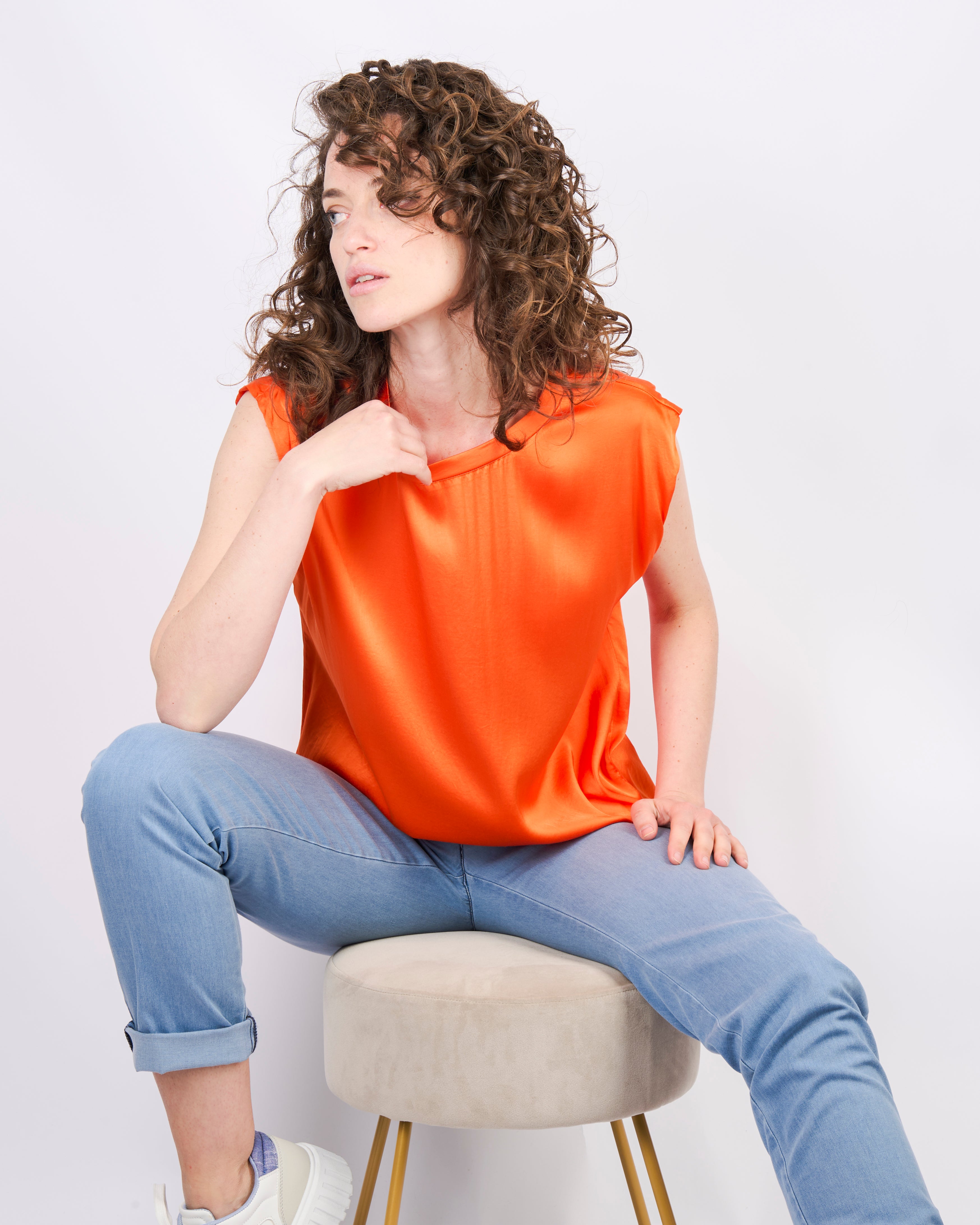 Top raso stretch ROMBO
