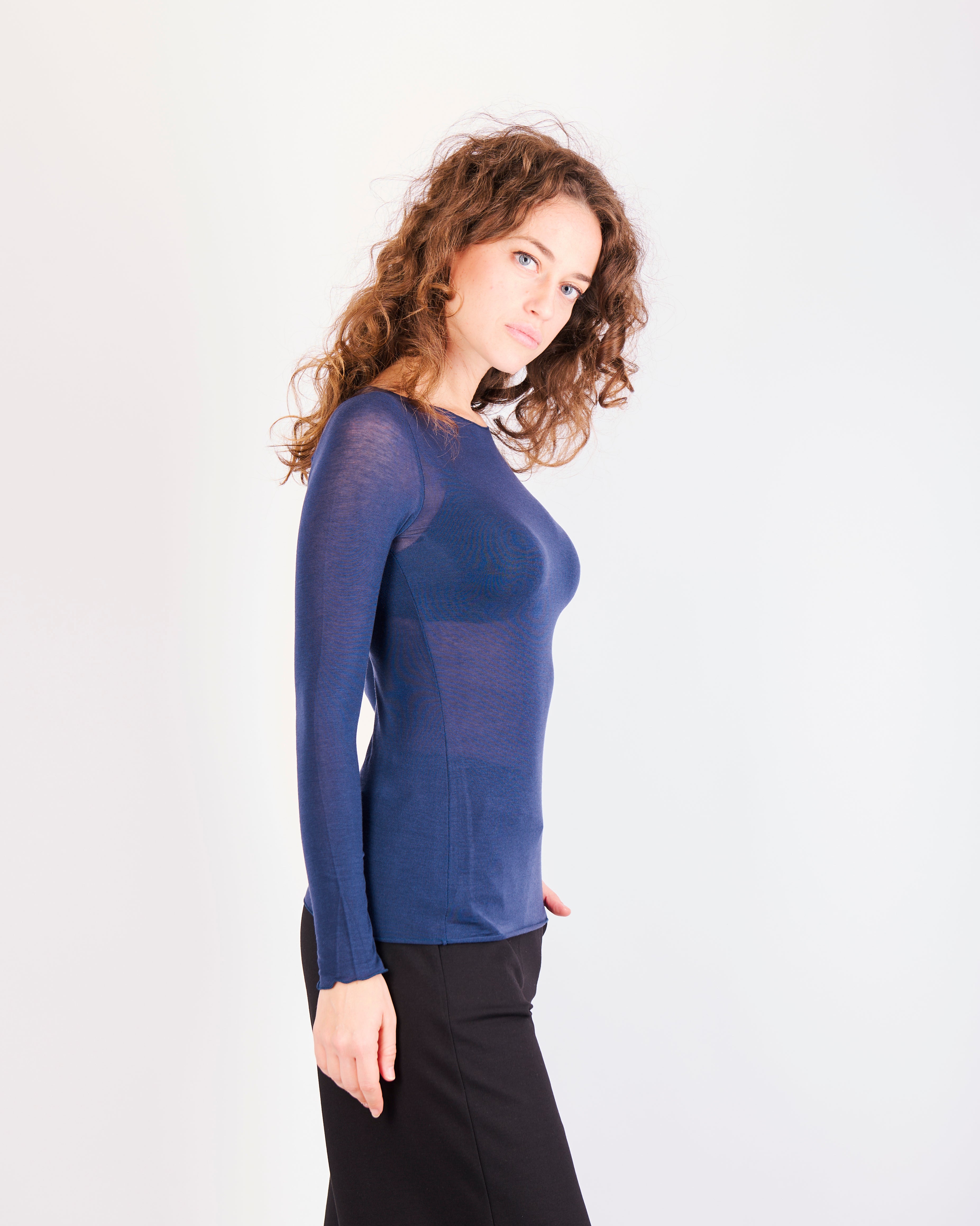 Maglia M. Lunga con Cashmere Barchetta ULTRALIGHT