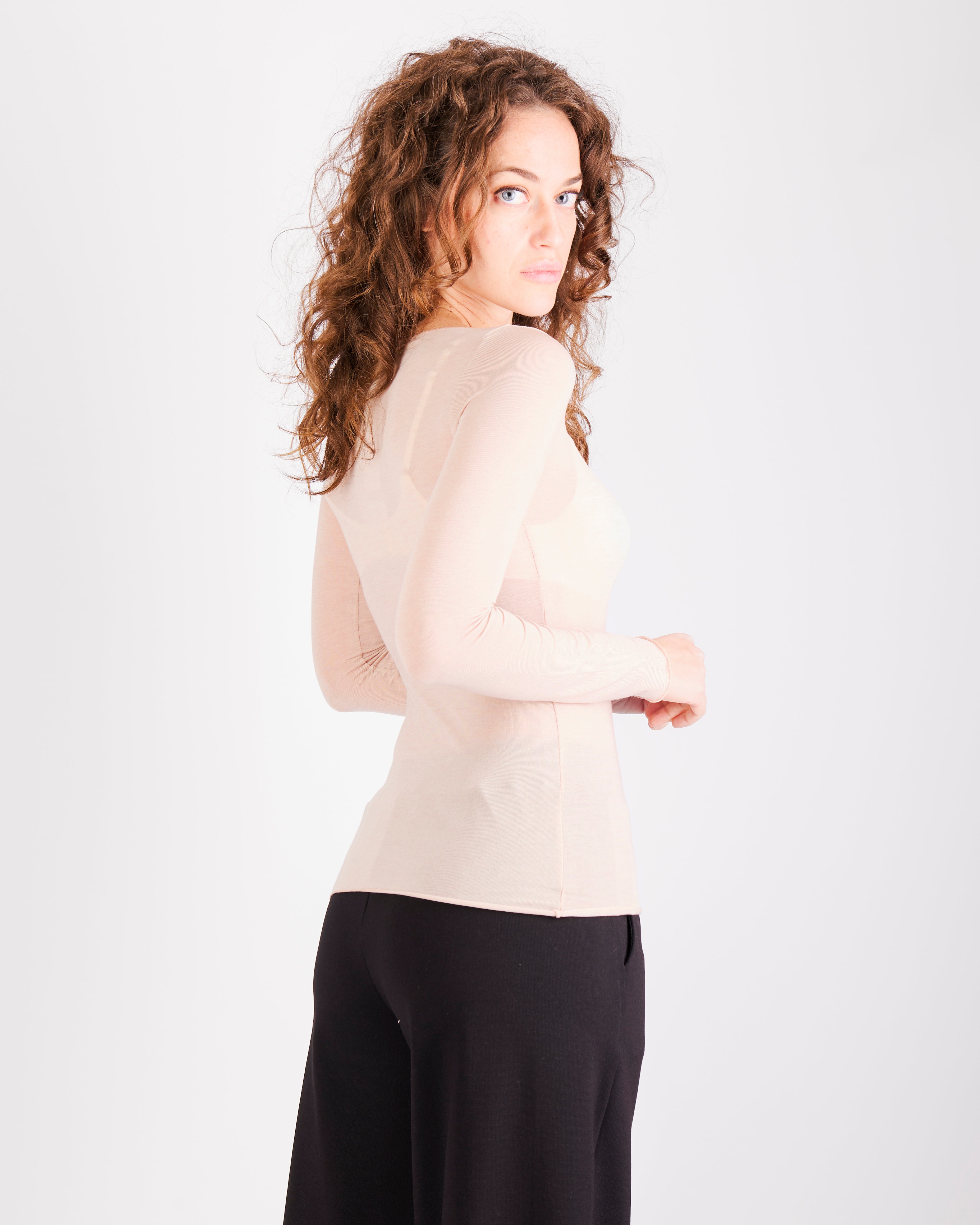 Maglia M. Lunga con Cashmere Barchetta ULTRALIGHT