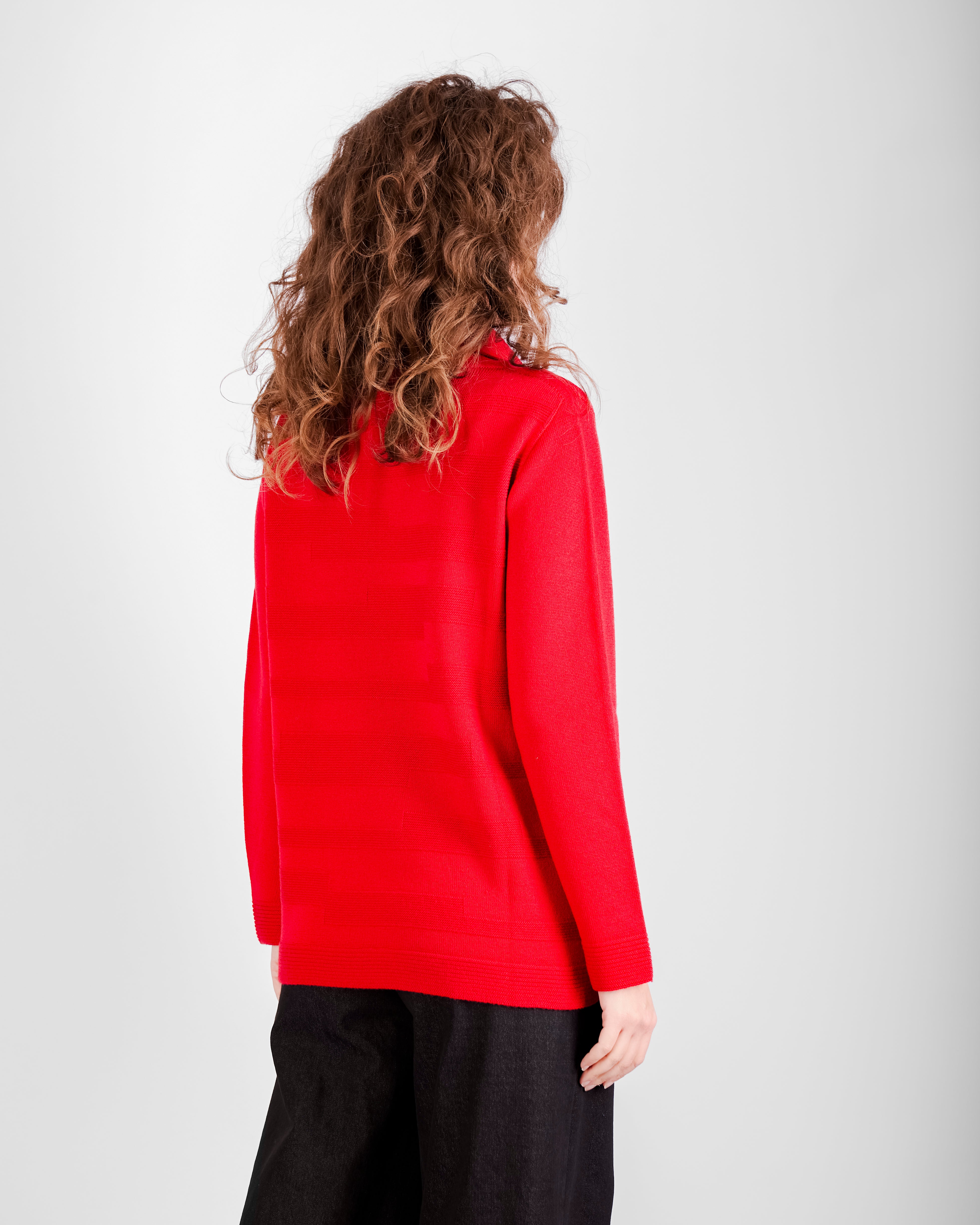 Maglia collo a ciambella motivi links Z 9517