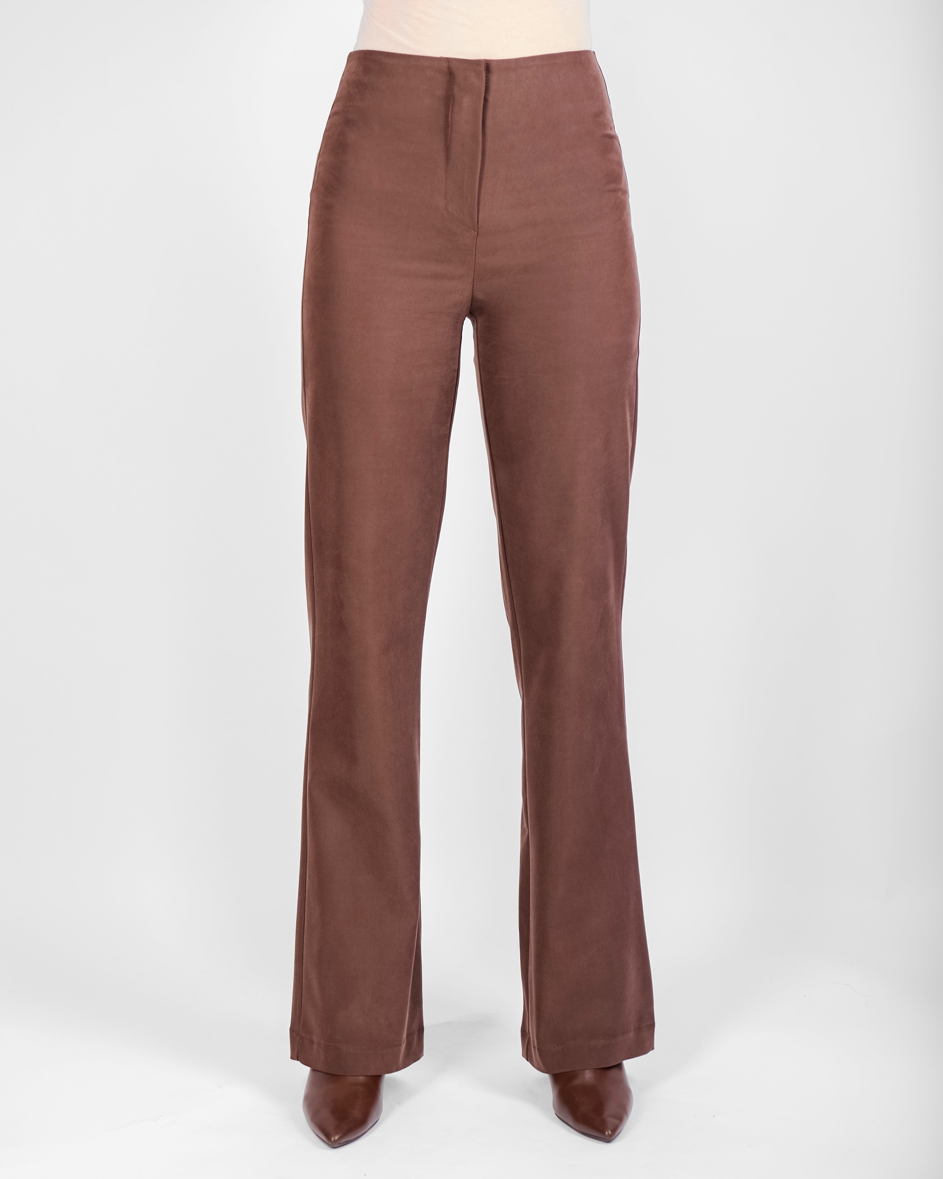 Pantalone pulito zip zampetta cupro soft H144/21