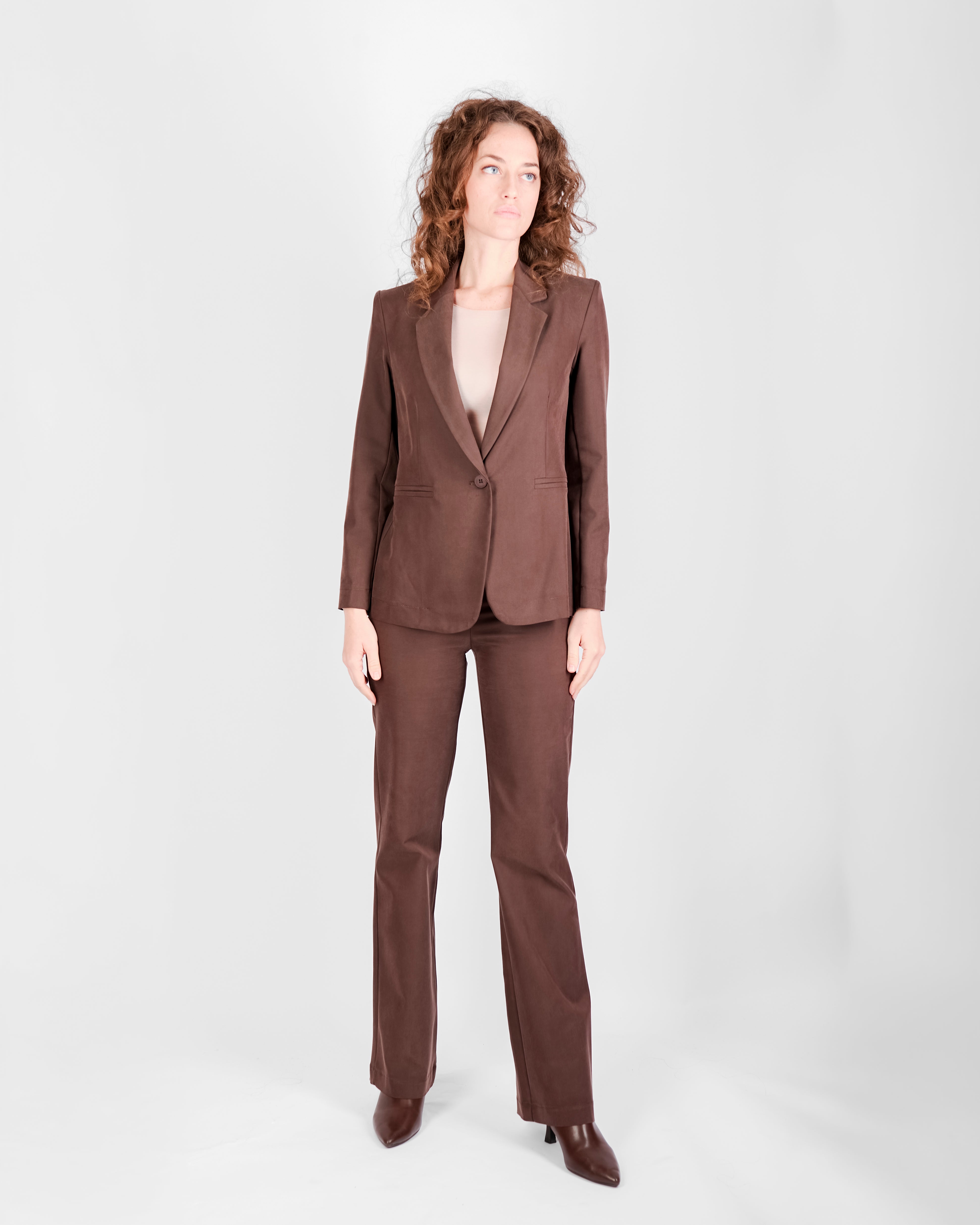 Pantalone pulito zip zampetta cupro soft H144/21