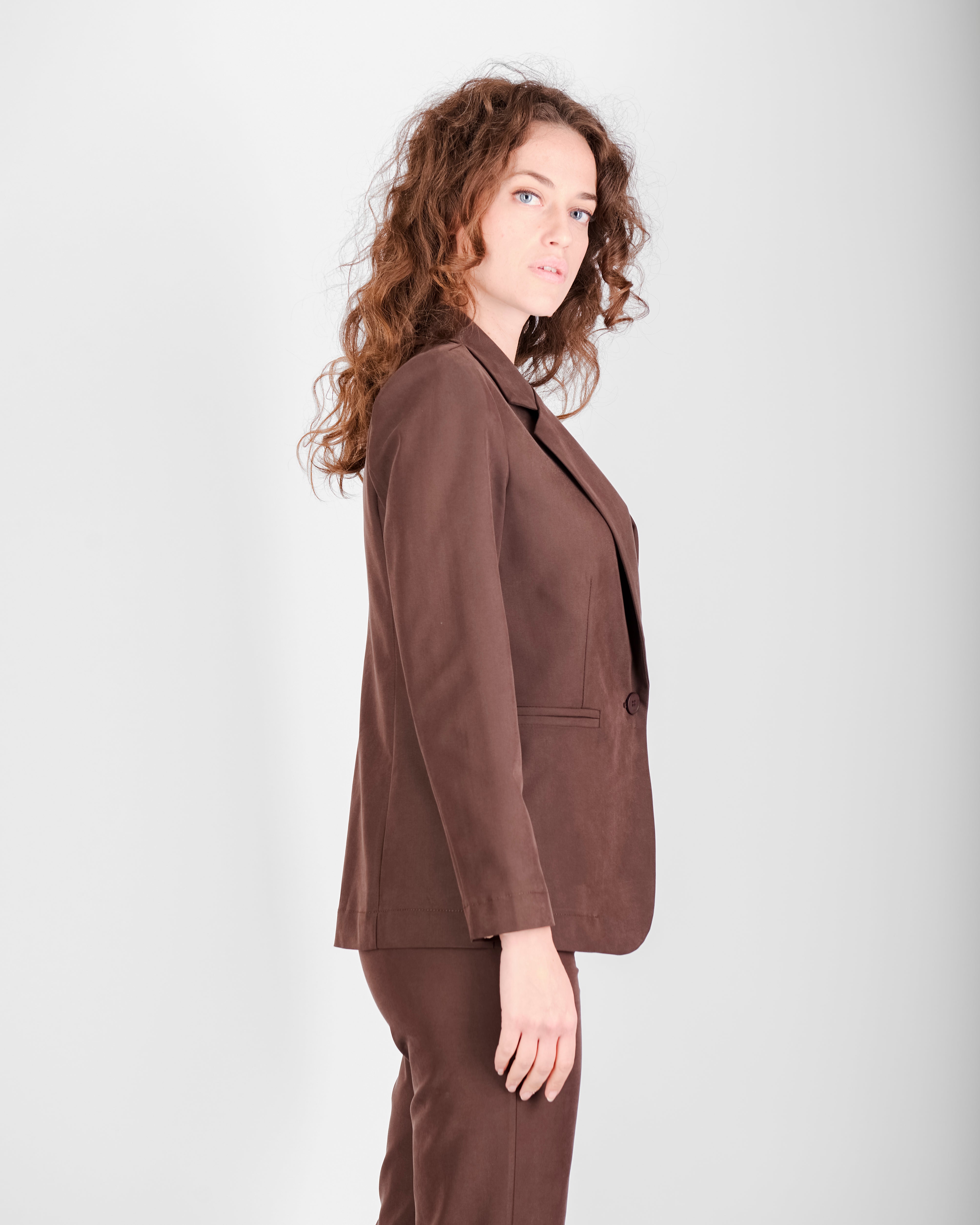 Giacca in cupro soft un bottone H517/21