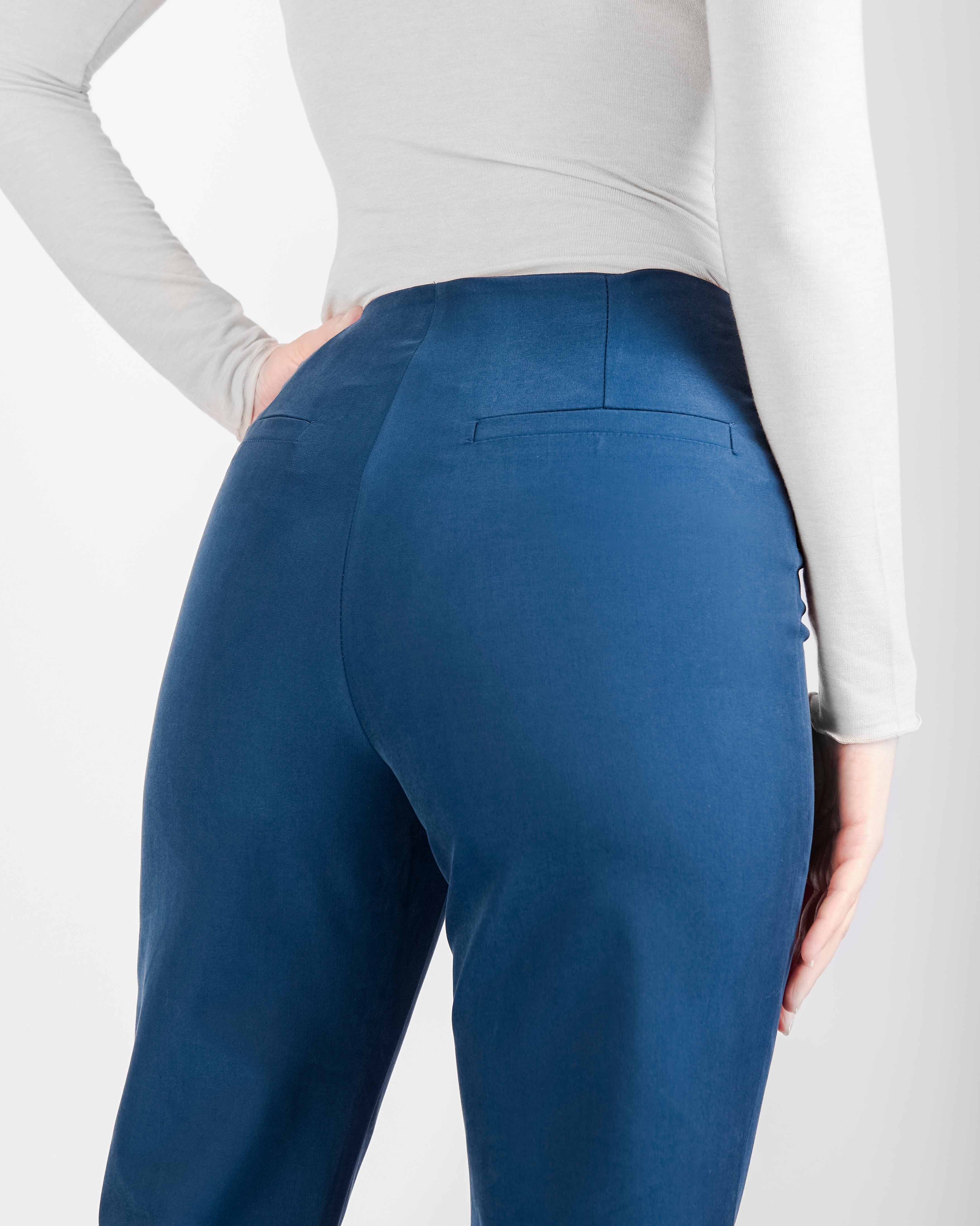 Pantalone pulito zip zampetta cupro soft H144/21