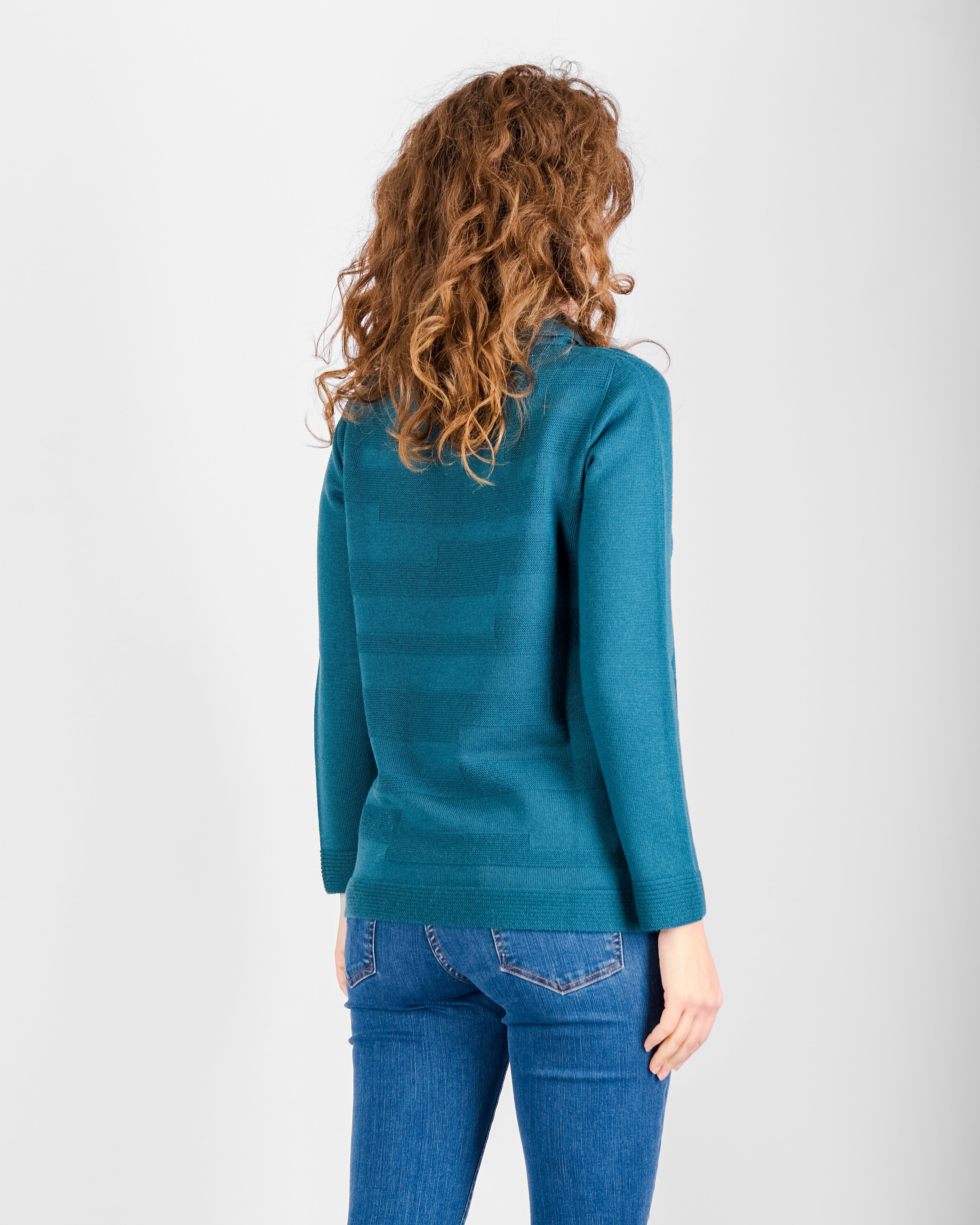 Maglia collo a ciambella motivi links Z 9517