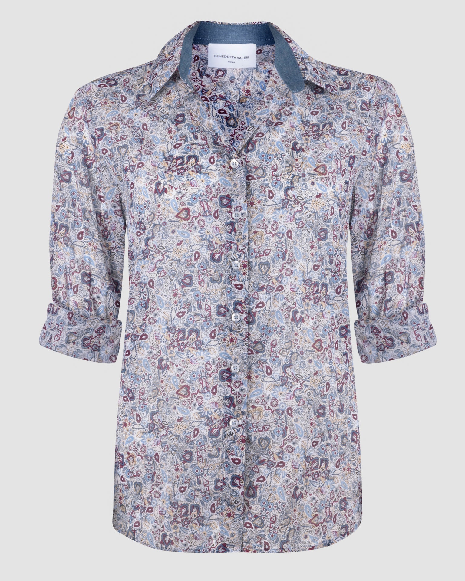 Camicia in cotone fantasia cashmere 25-133