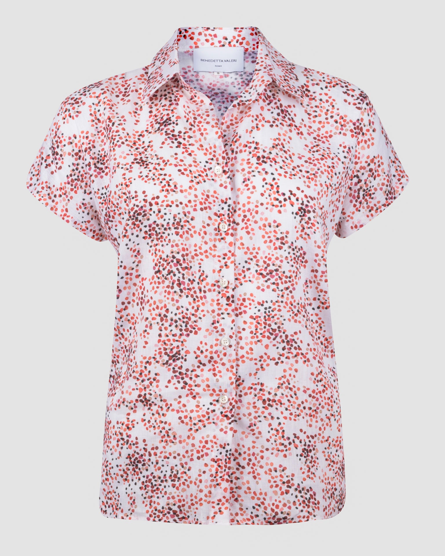 Camicia fantasia cotone e lino 25-89M