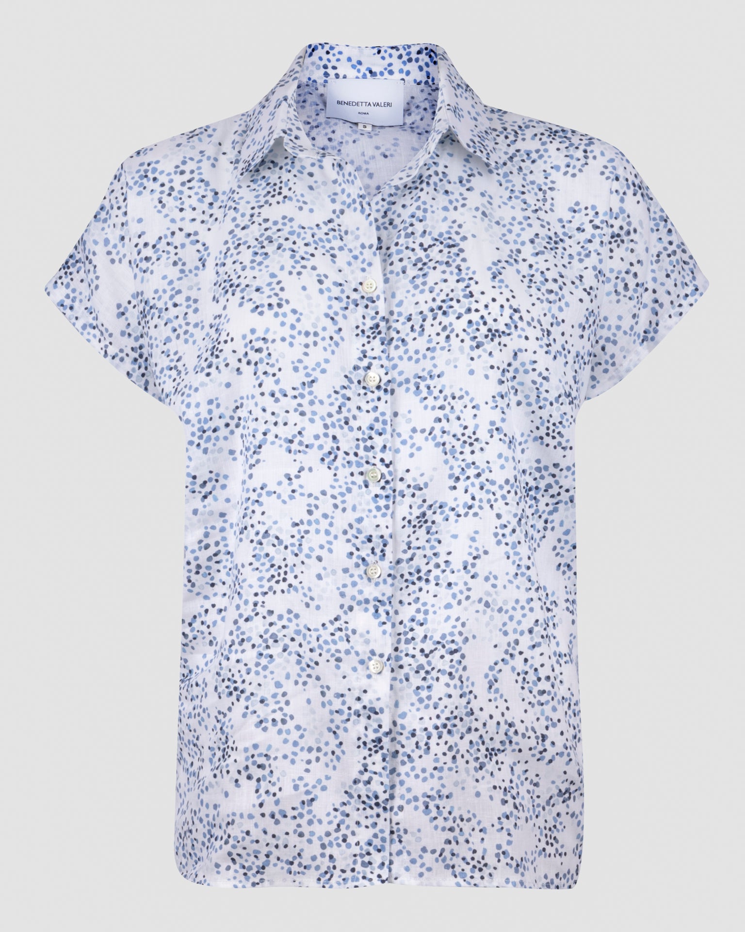 Camicia fantasia cotone e lino 25-89M