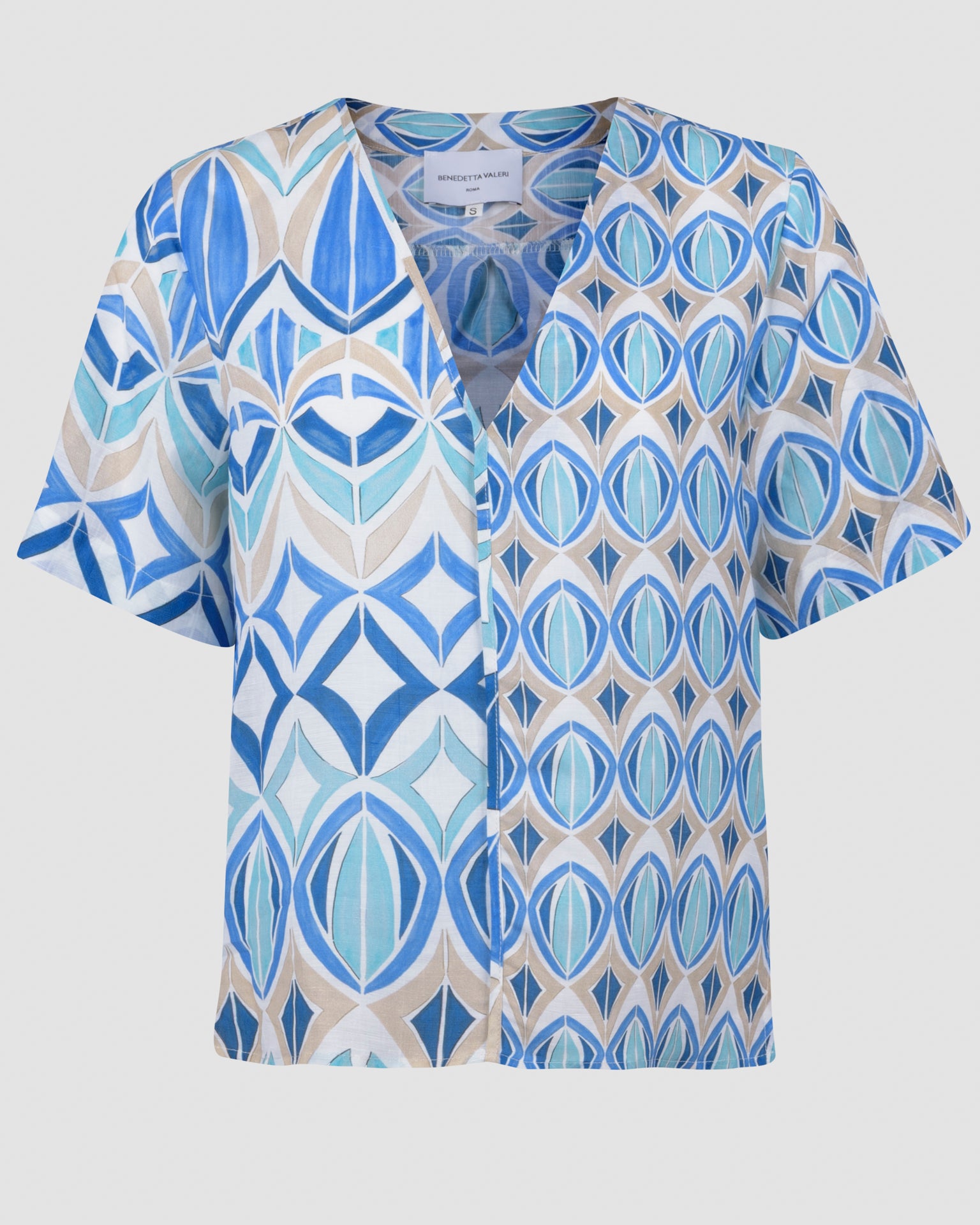 Casacca fantasia lino e viscosa 25-64M