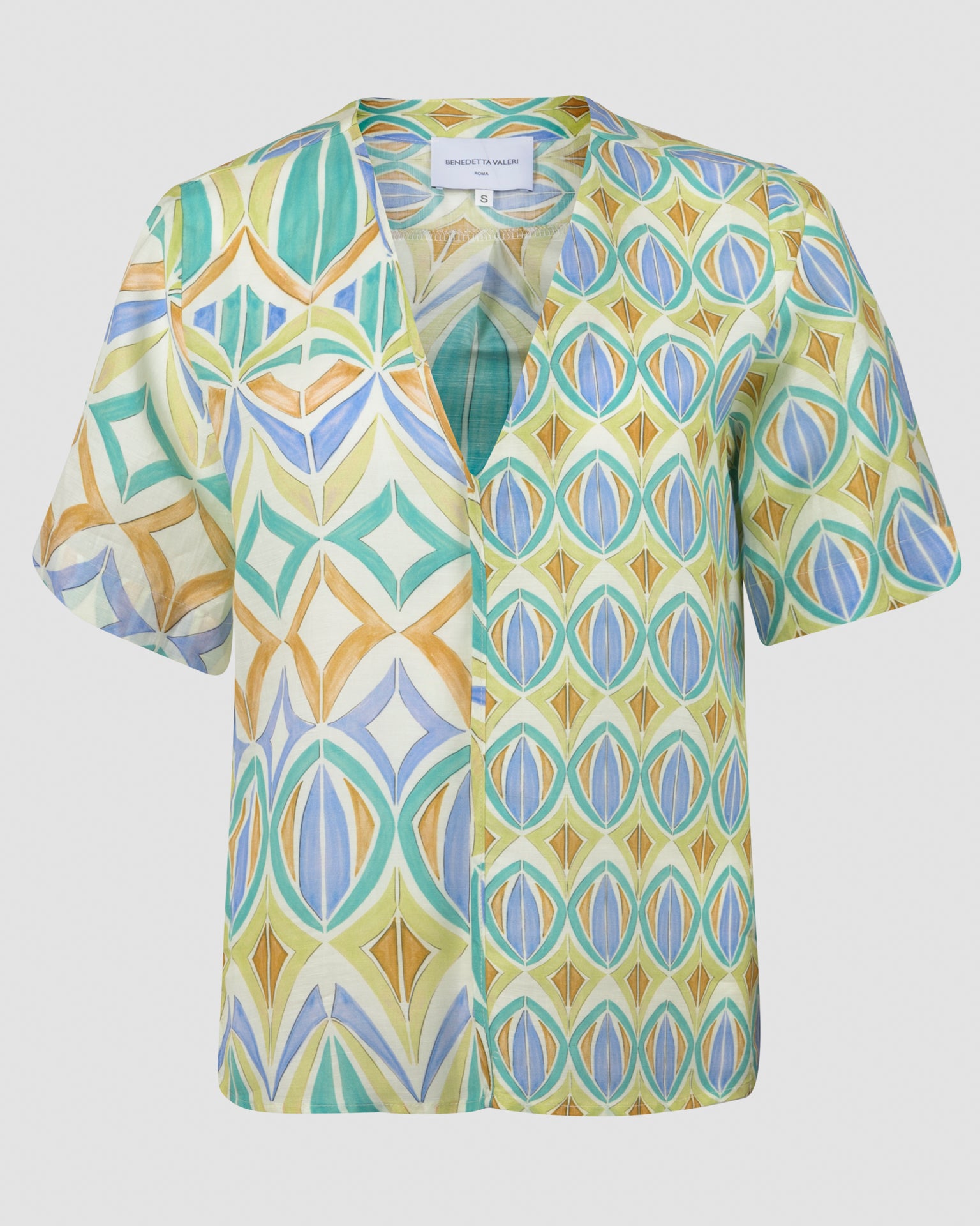 Casacca fantasia lino e viscosa 25-64M