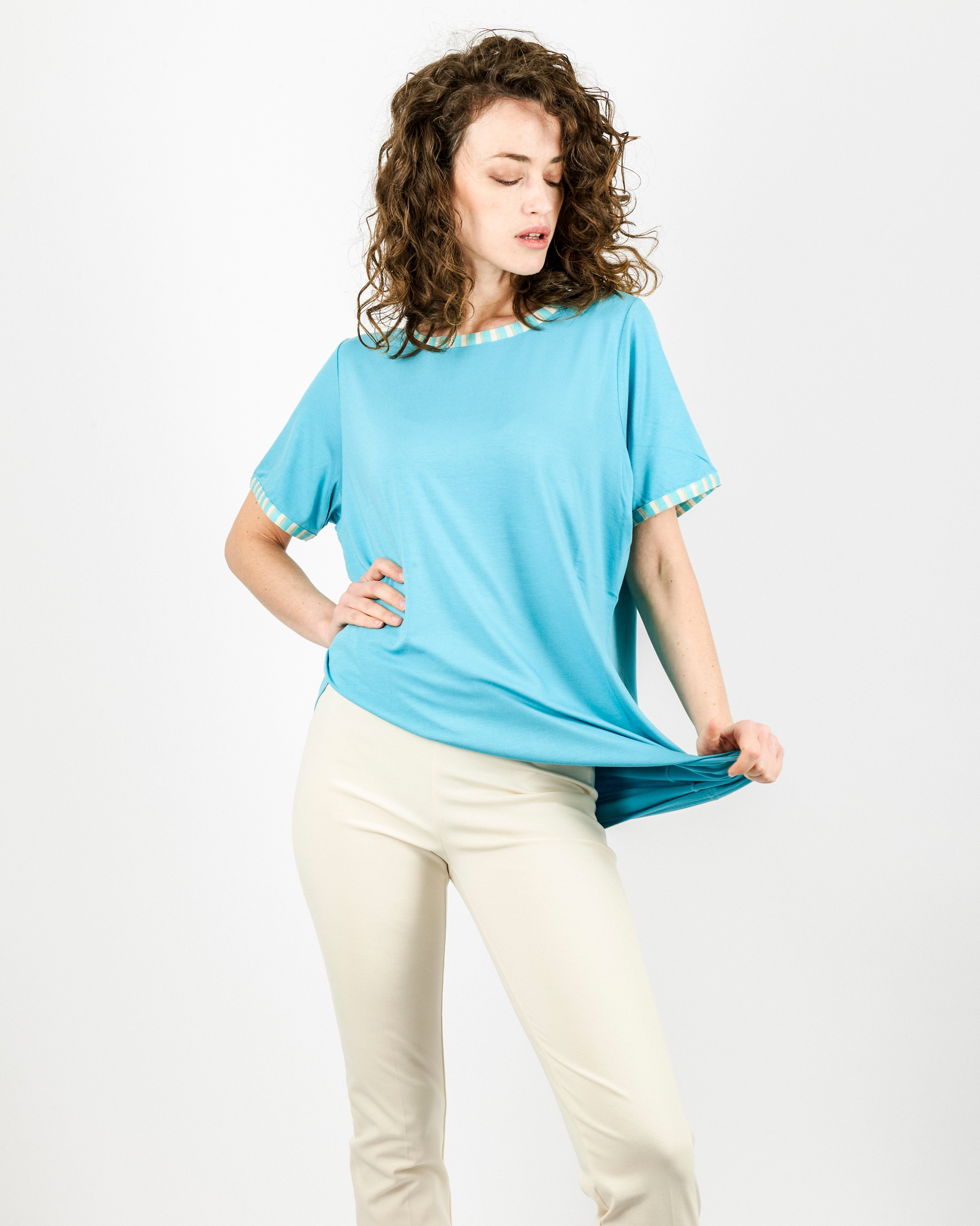 Maglia bordi rigati over SIL527